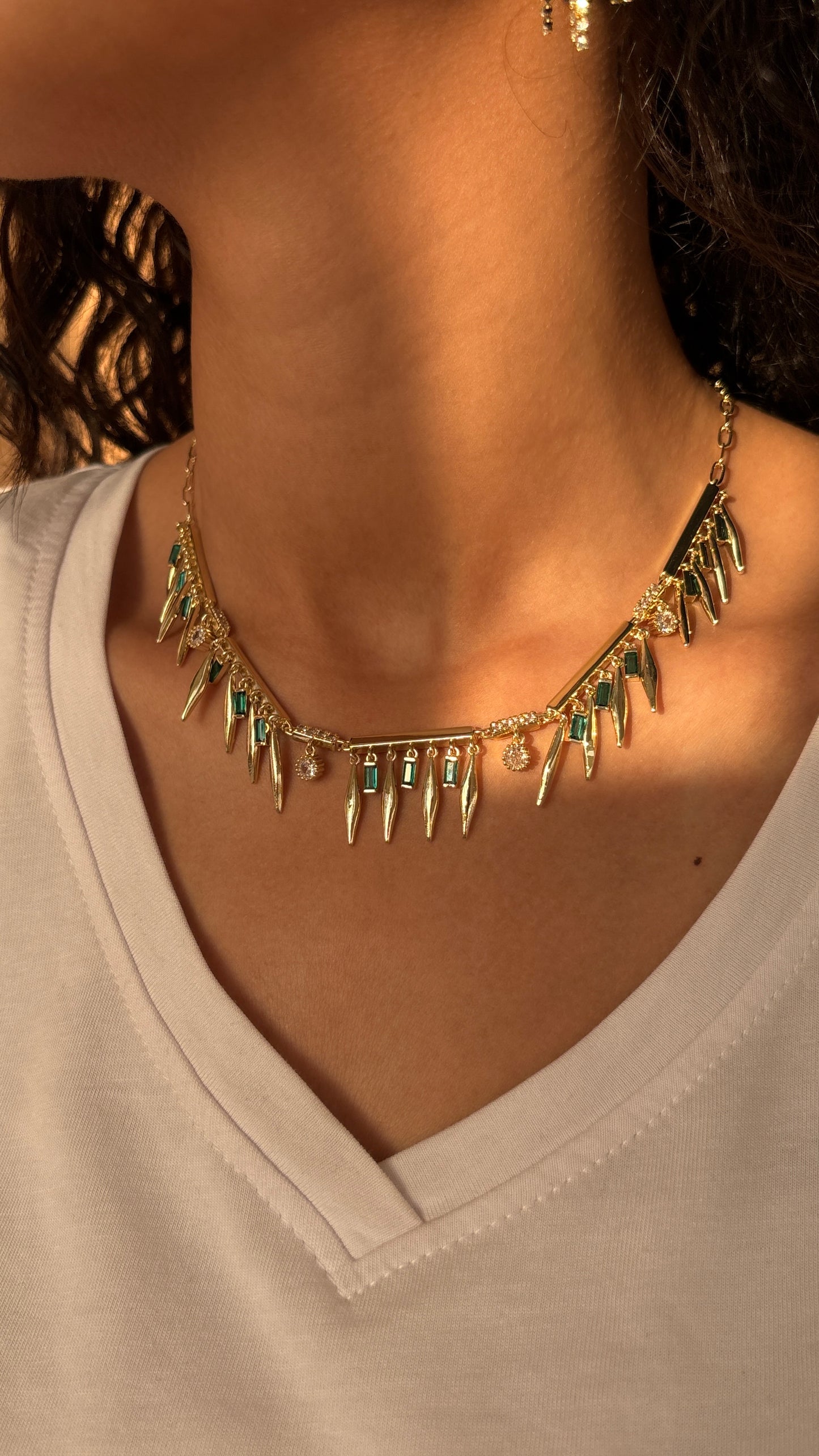Luxe spikes necklace