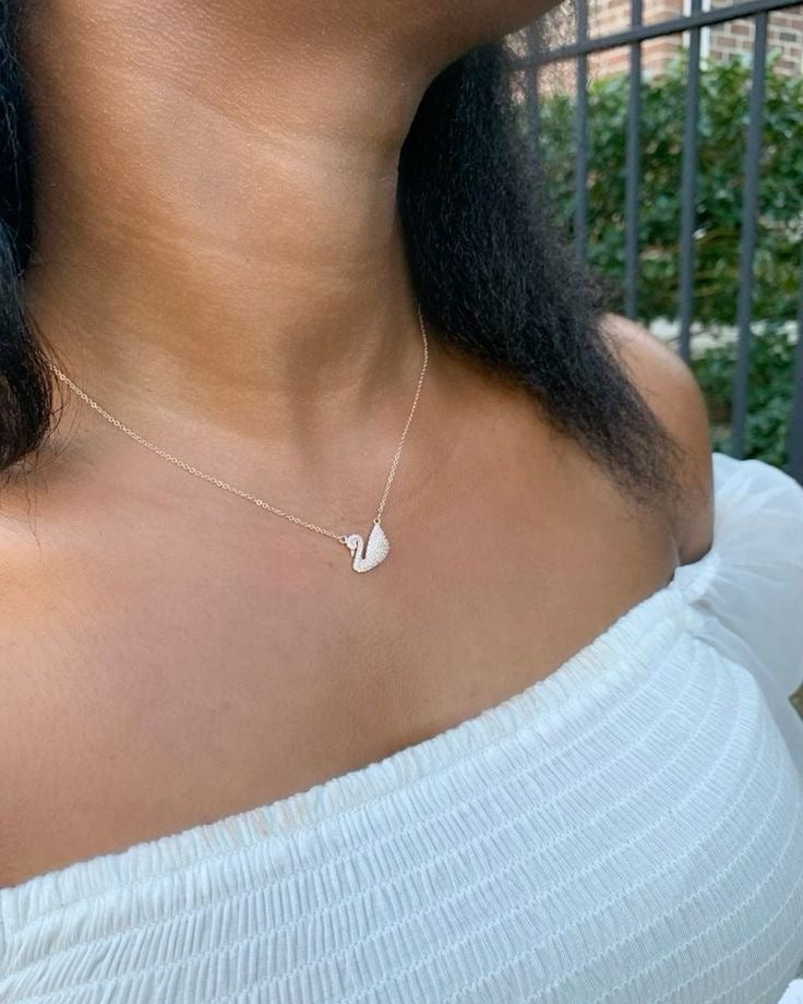 Gold Swan Necklace