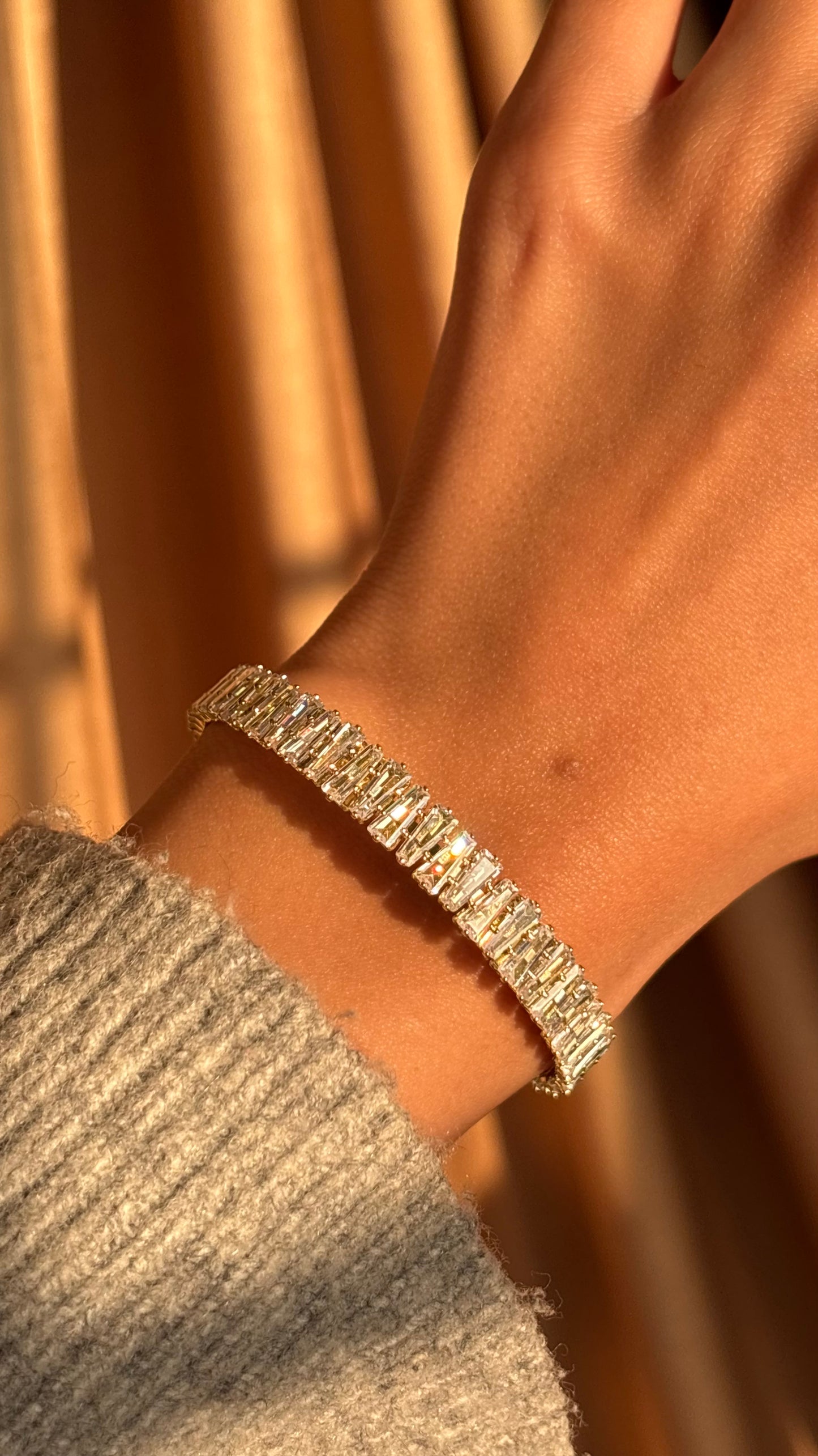Baguette Gold Bangle
