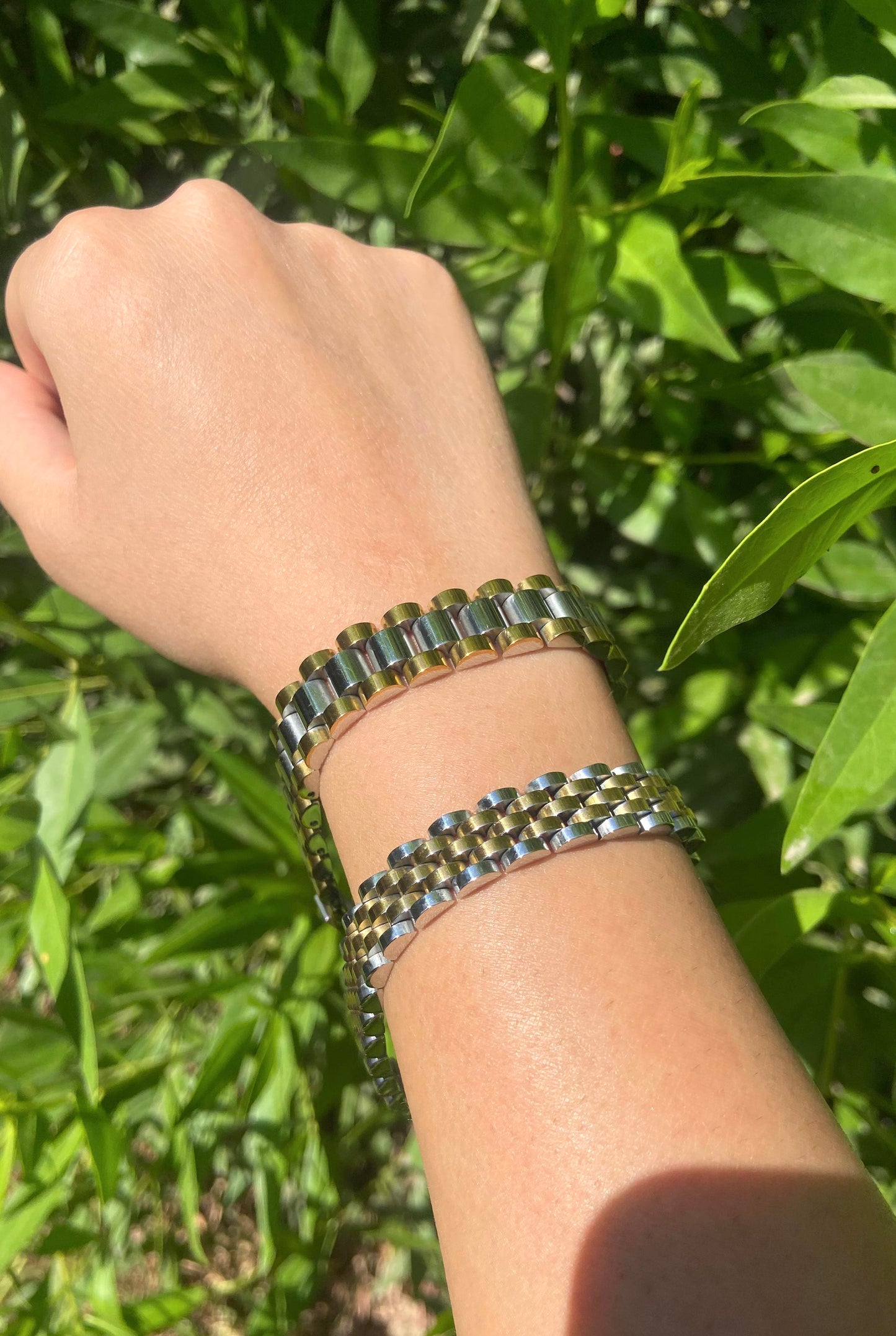 Gold x Silver Watch Bracelet