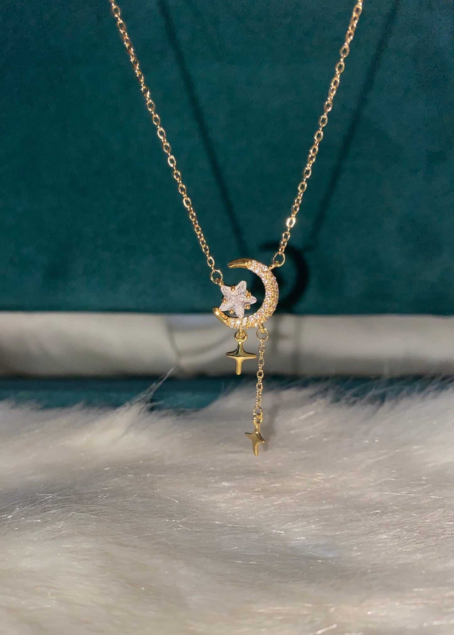 Crescent and Stars Necklace