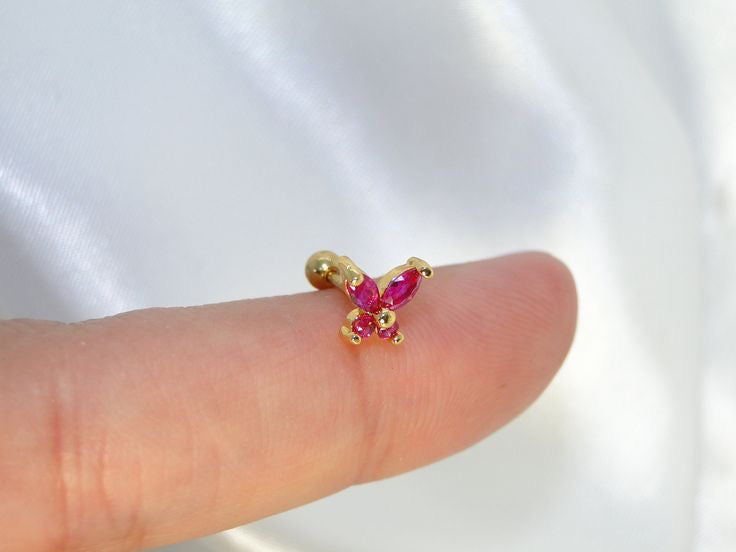Pink Butterfly Piercing