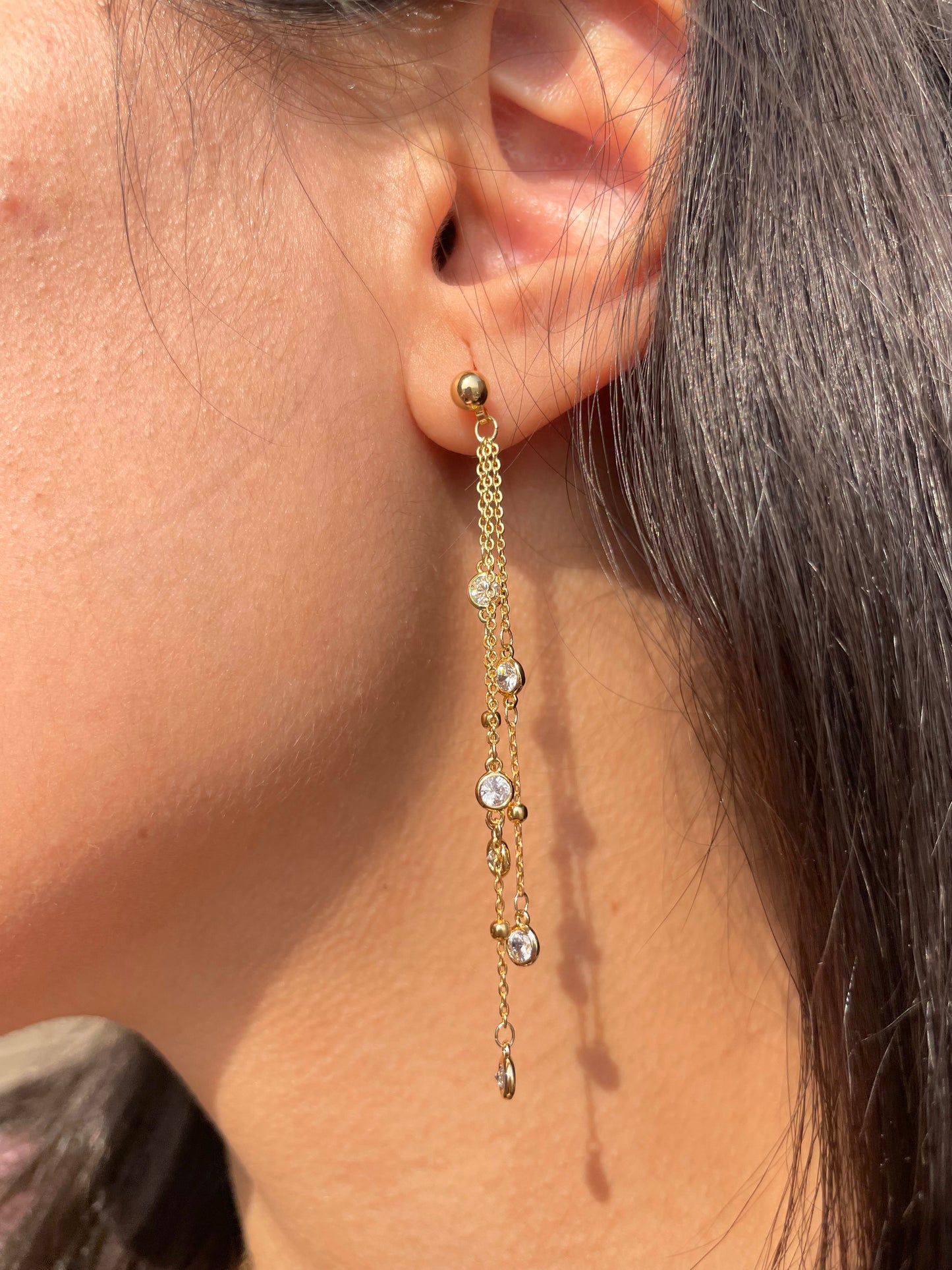 Diamonds Drop Down Earrings