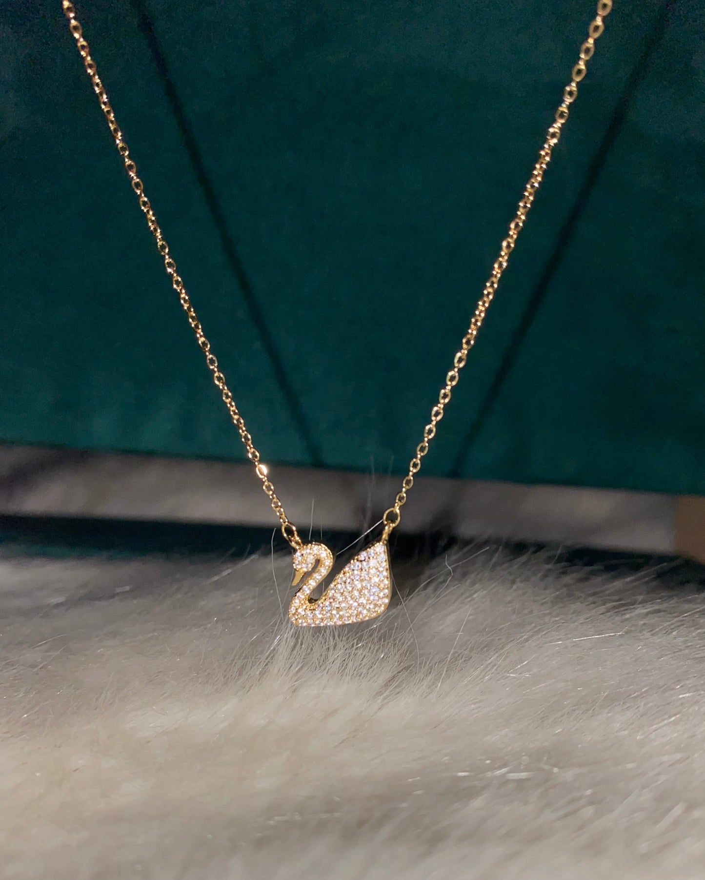 Gold Swan Necklace