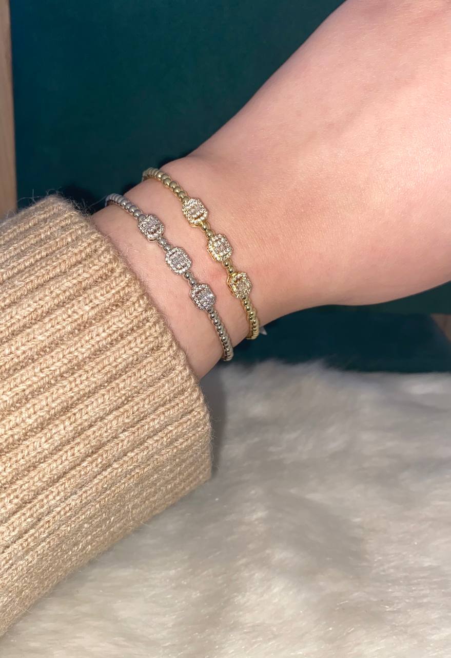 Triple Baguette Diamond Bangle