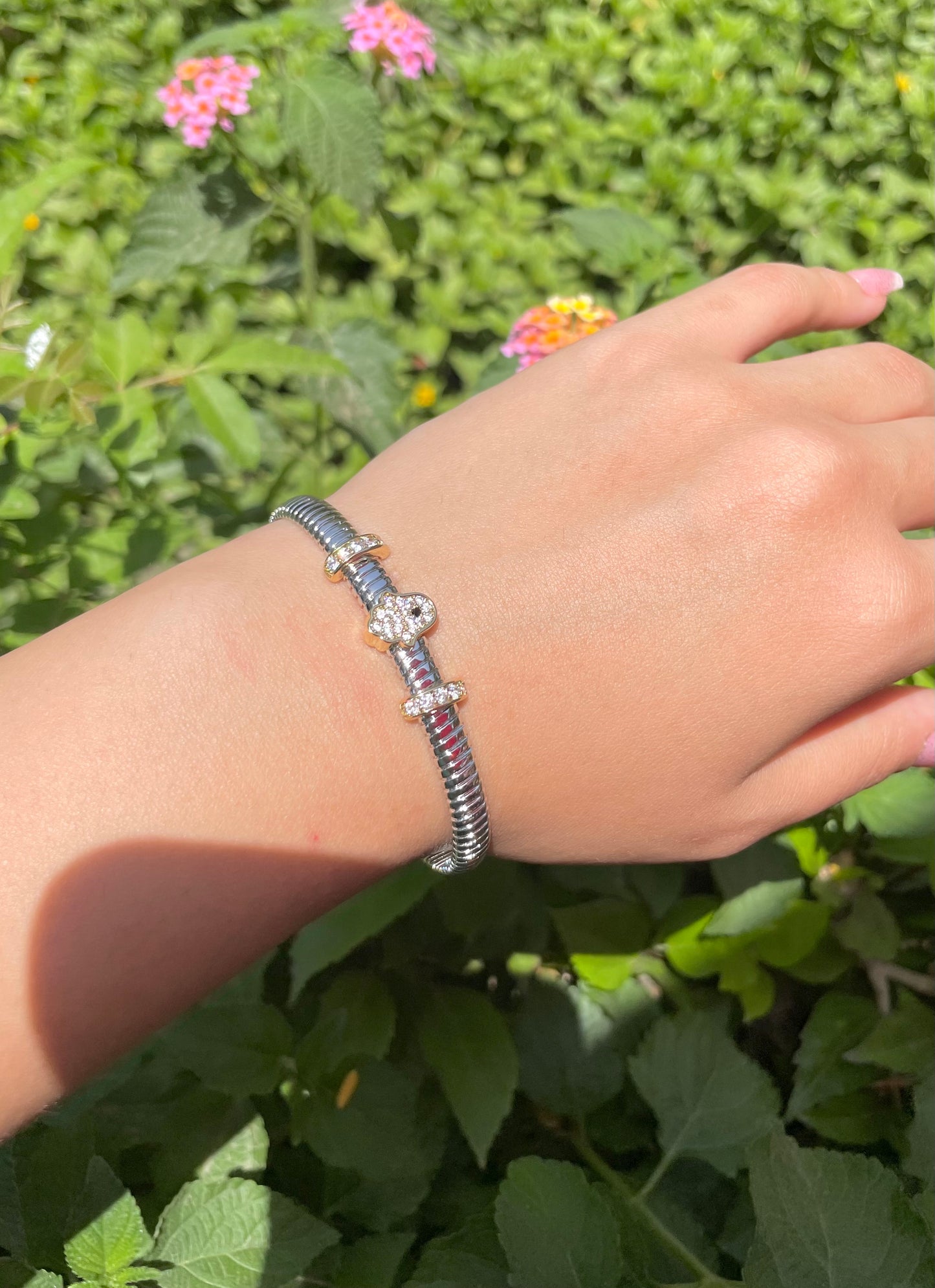 Silver Lazura Bangle