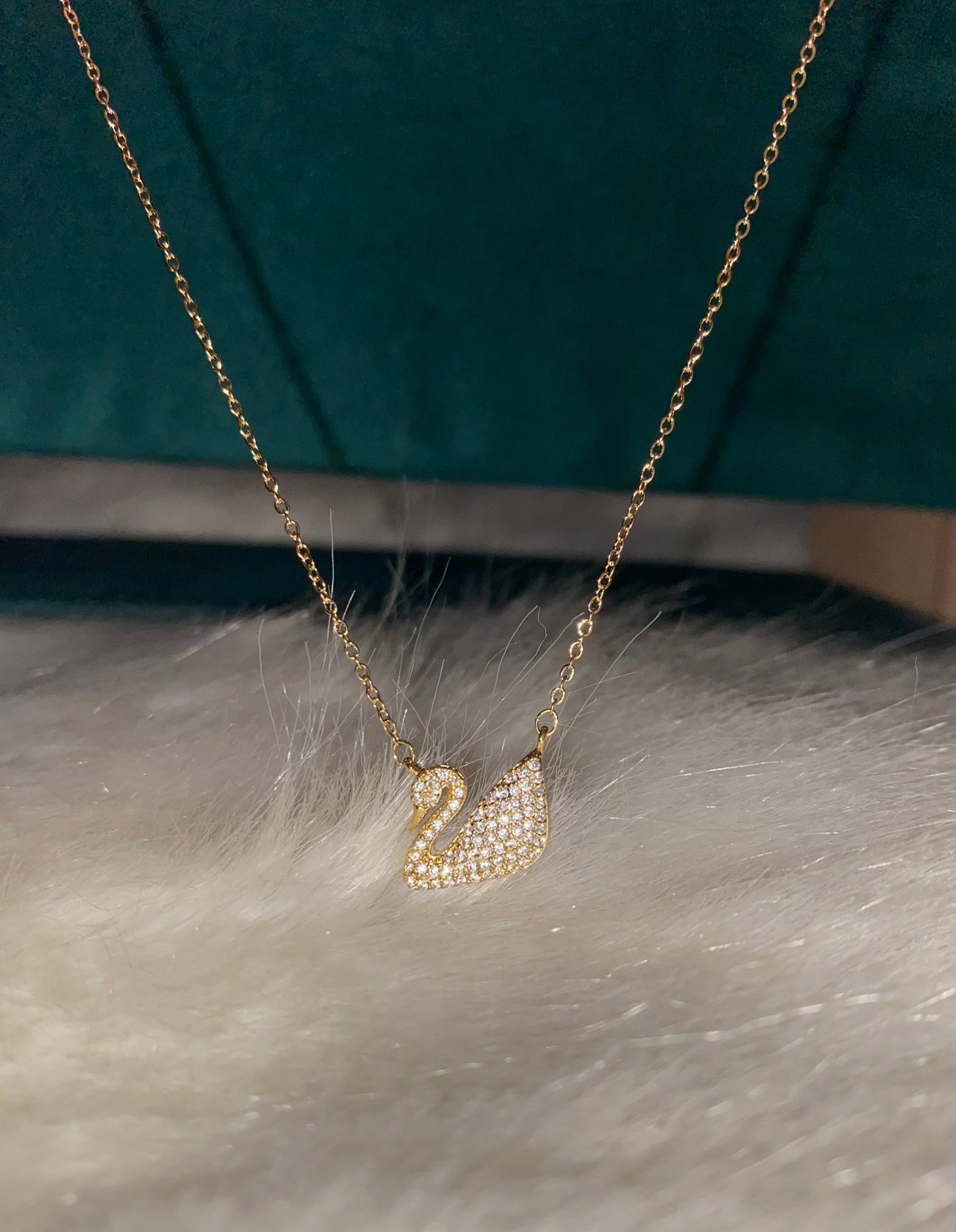 Gold Swan Necklace