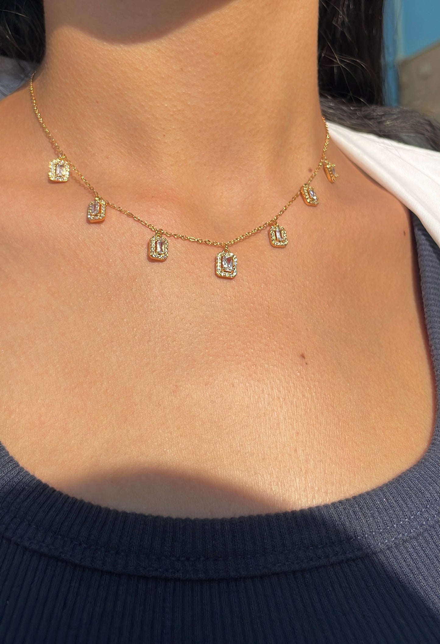 Baguette Gold Necklace