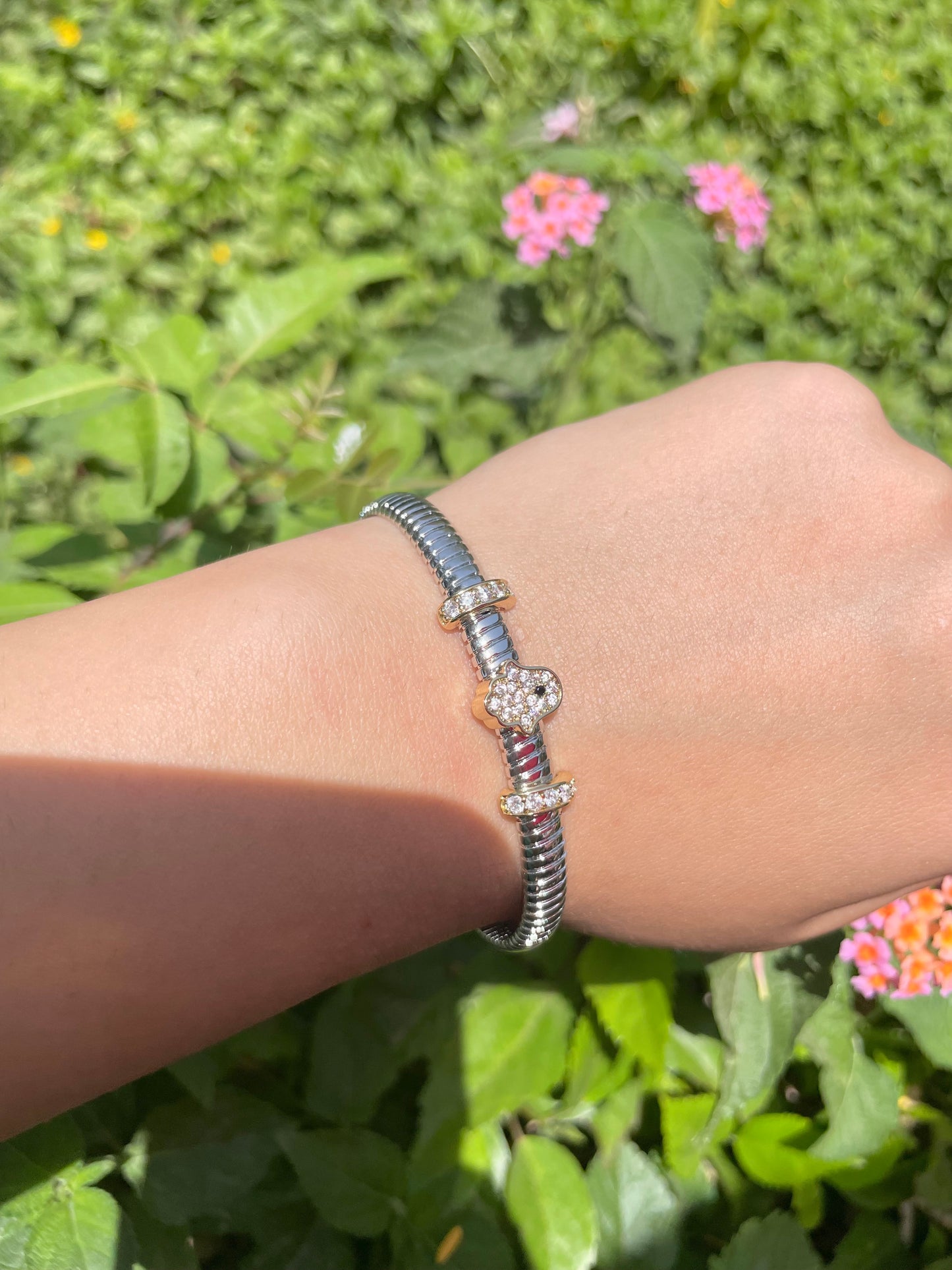 Silver Lazura Bangle