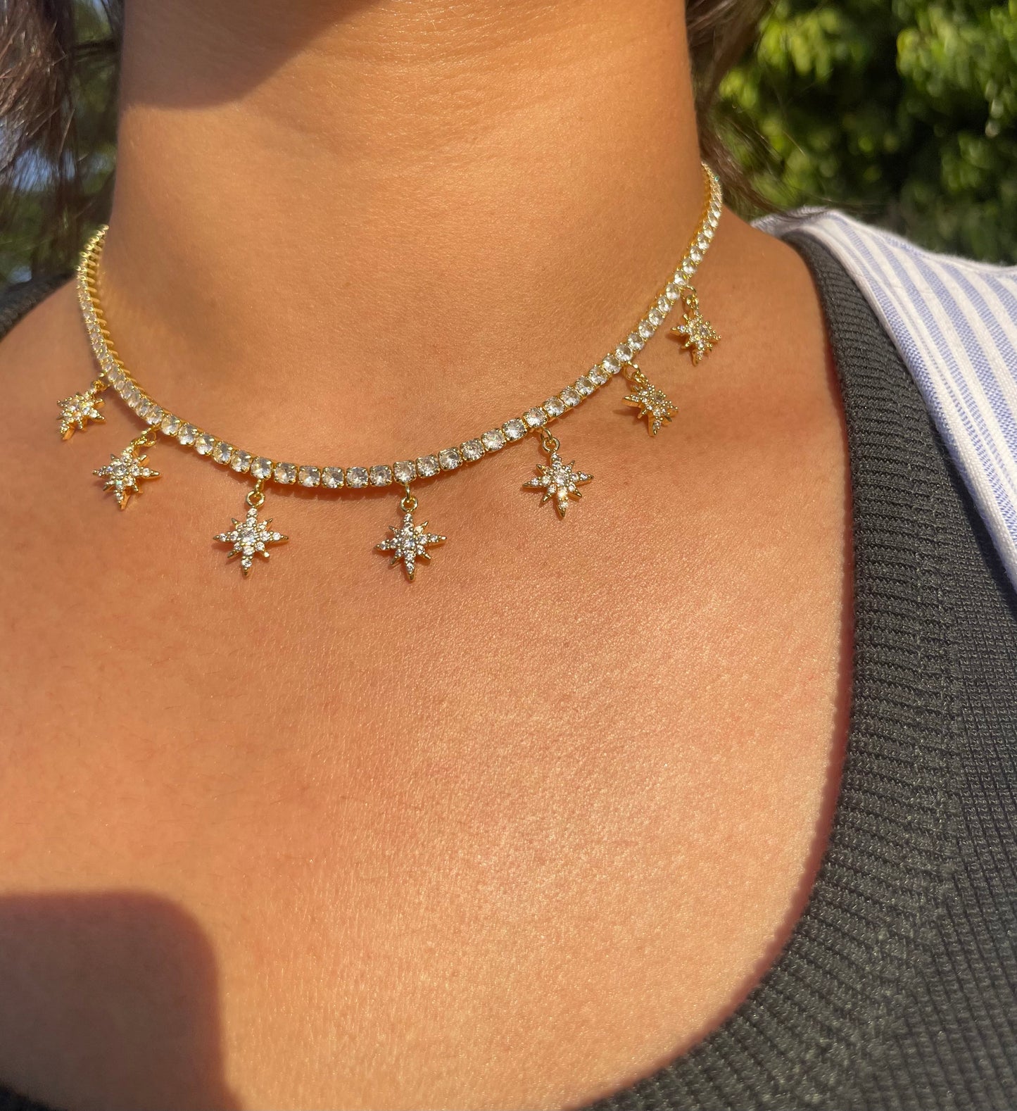 Starburst Tennis Necklace