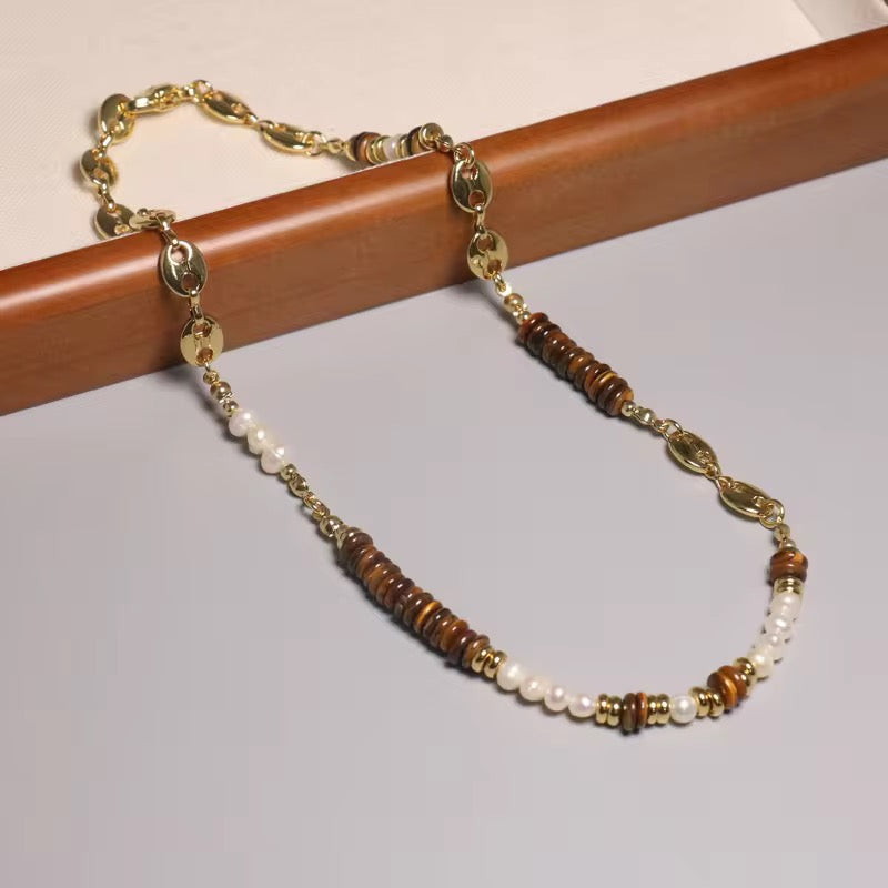 Natural Brown Tiger Eye Stone necklace