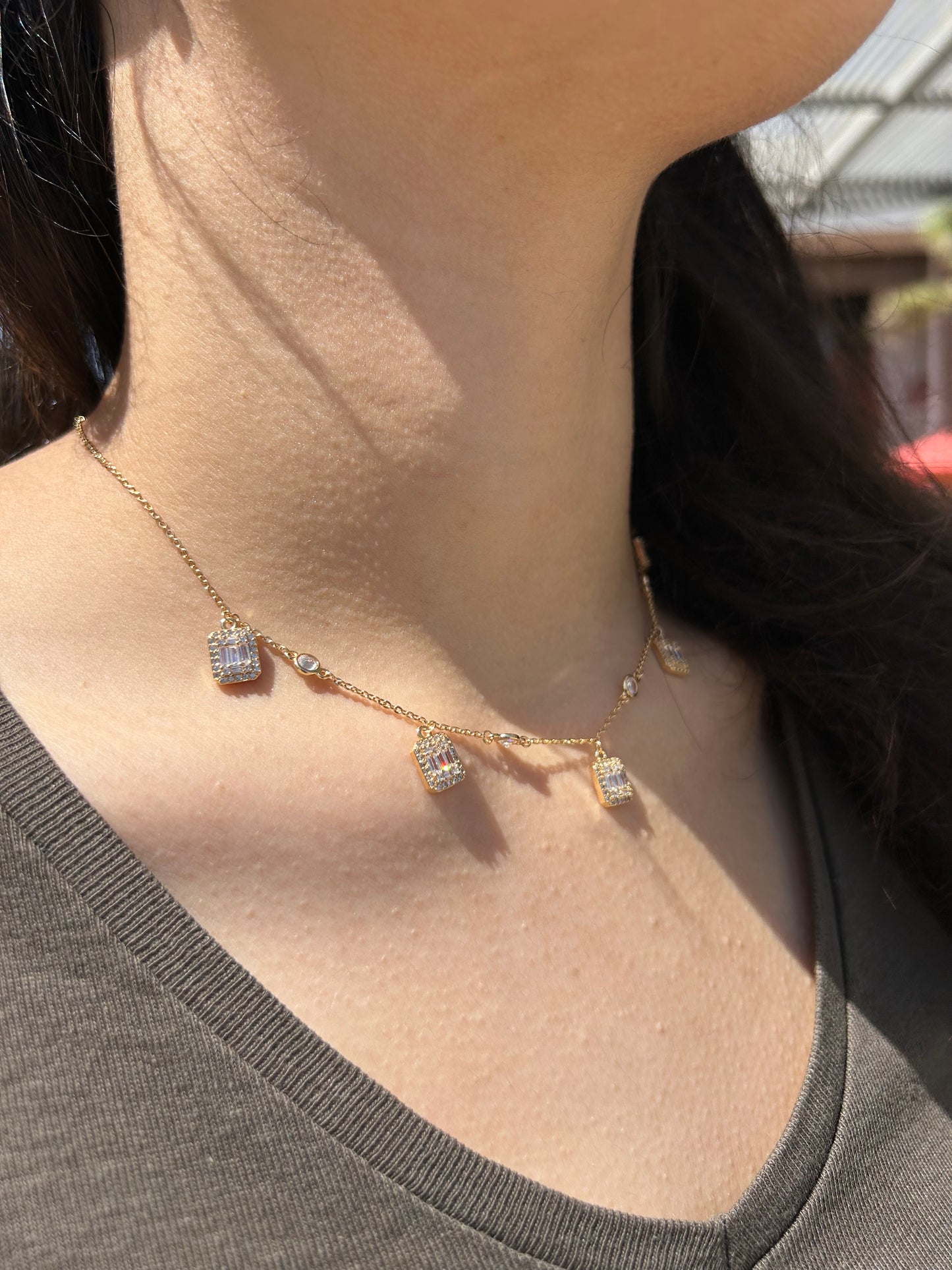 Baguette Diamond Choker