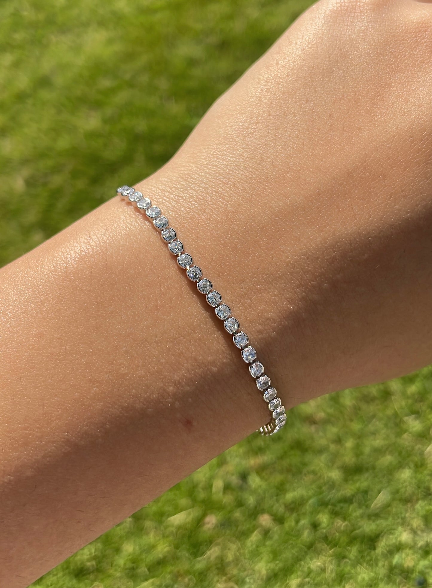 Round Adjustable Tennis Bracelet