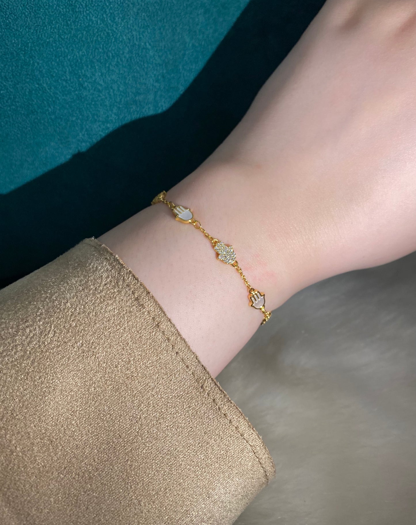 Diamond Hamsa Bracelet