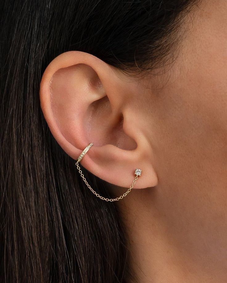 Diamond Stud Connected Piercing
