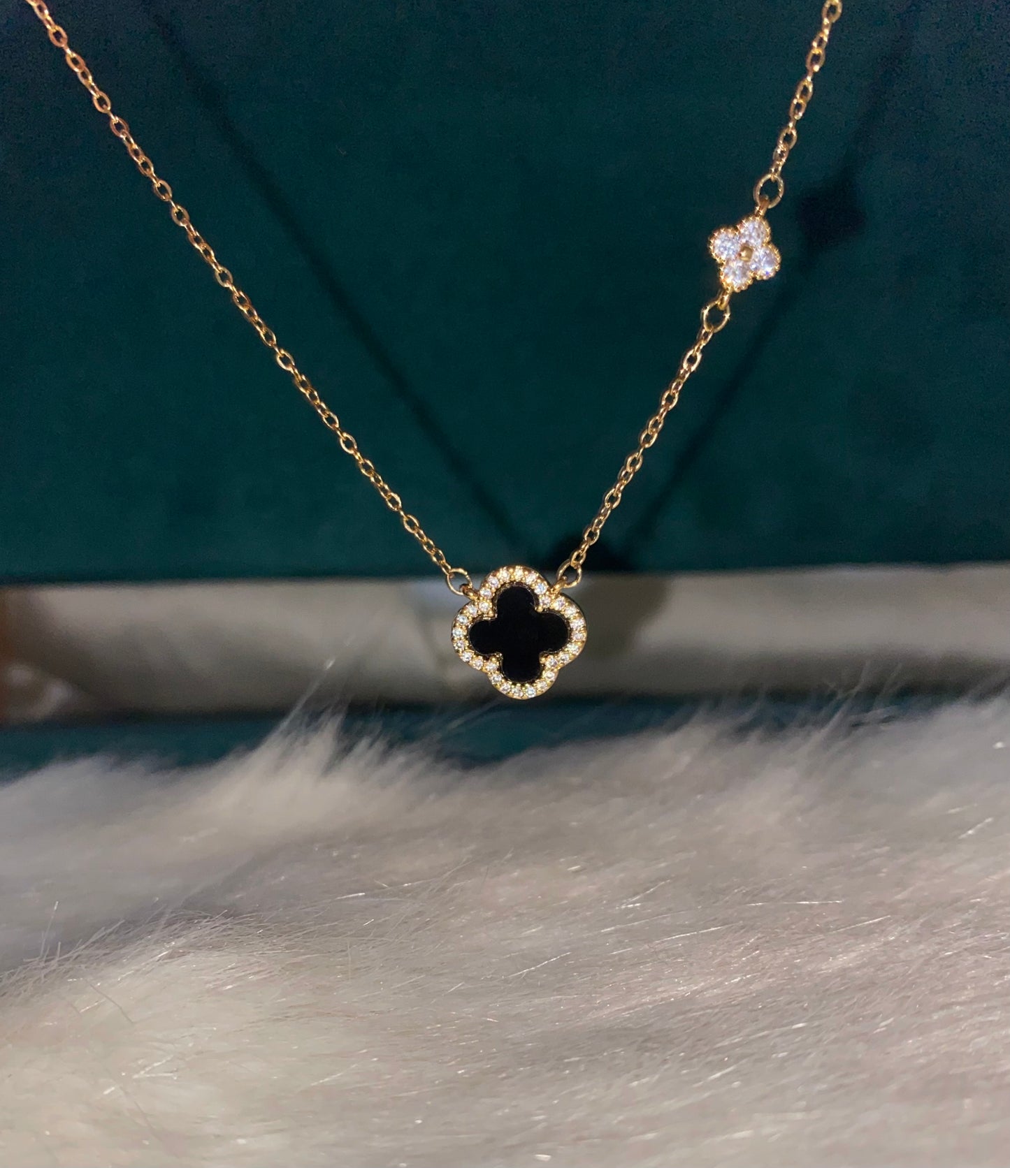 Black diamond necklace