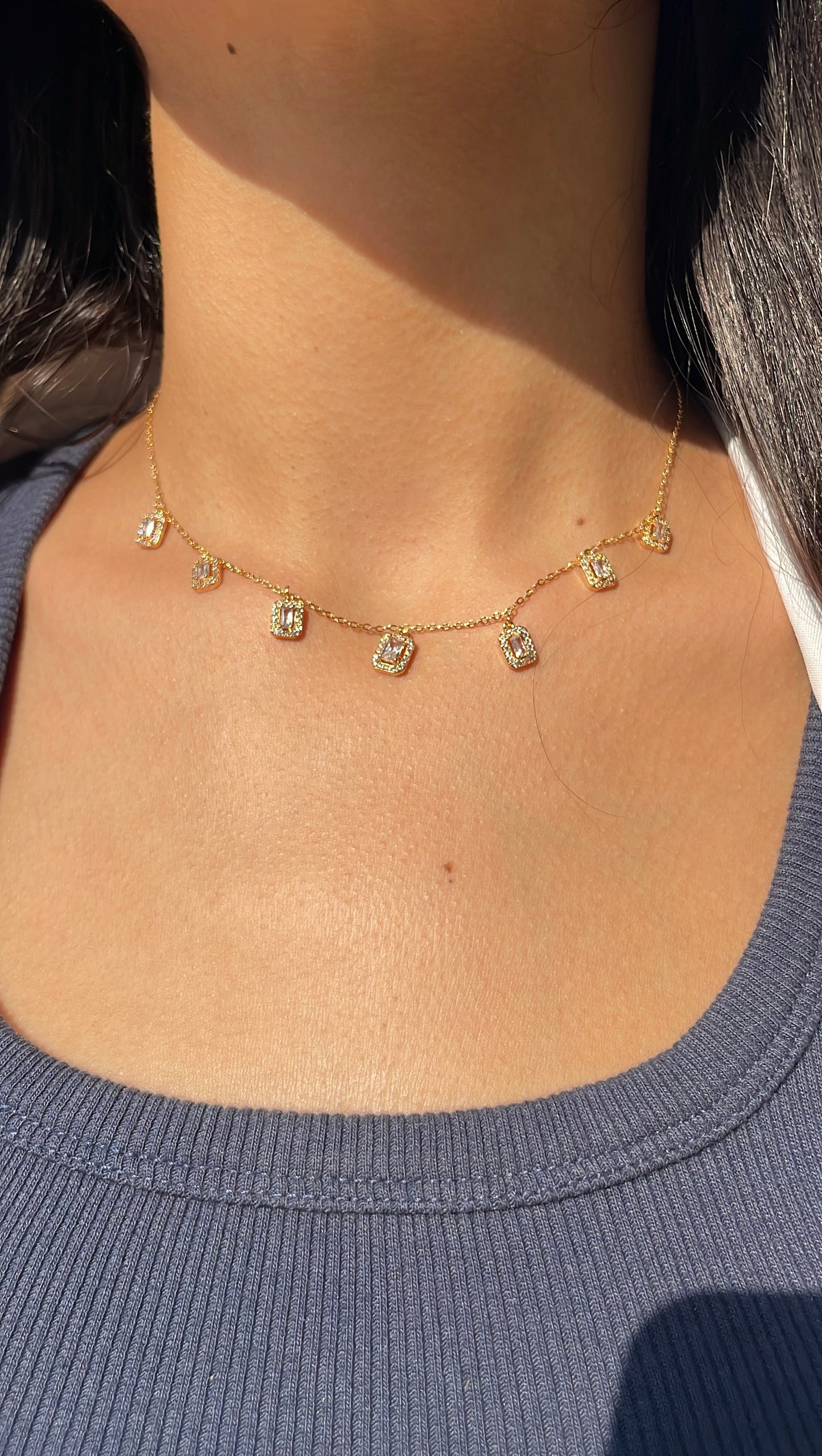 Baguette Gold Necklace