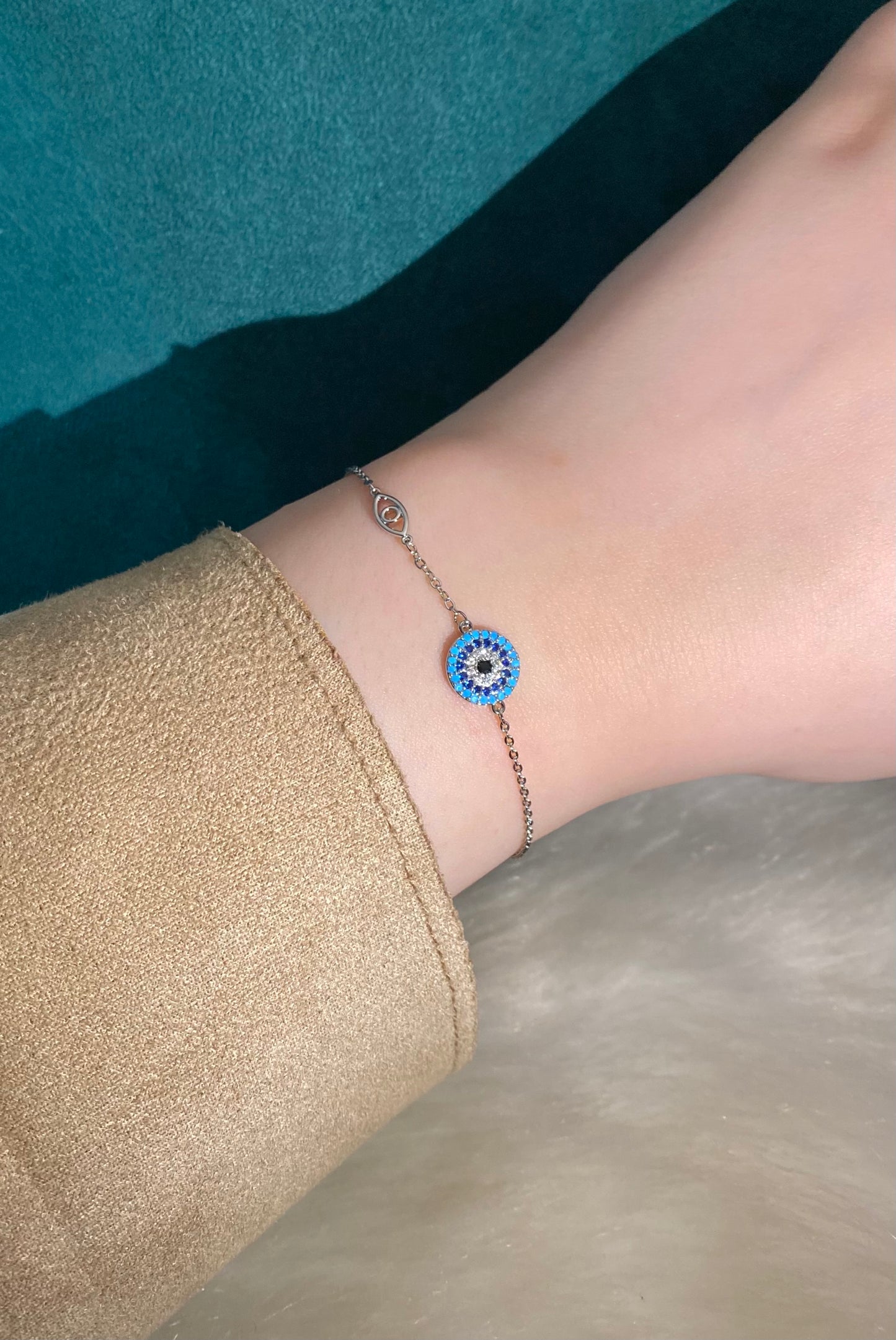 Silver Evil Eye Bracelet