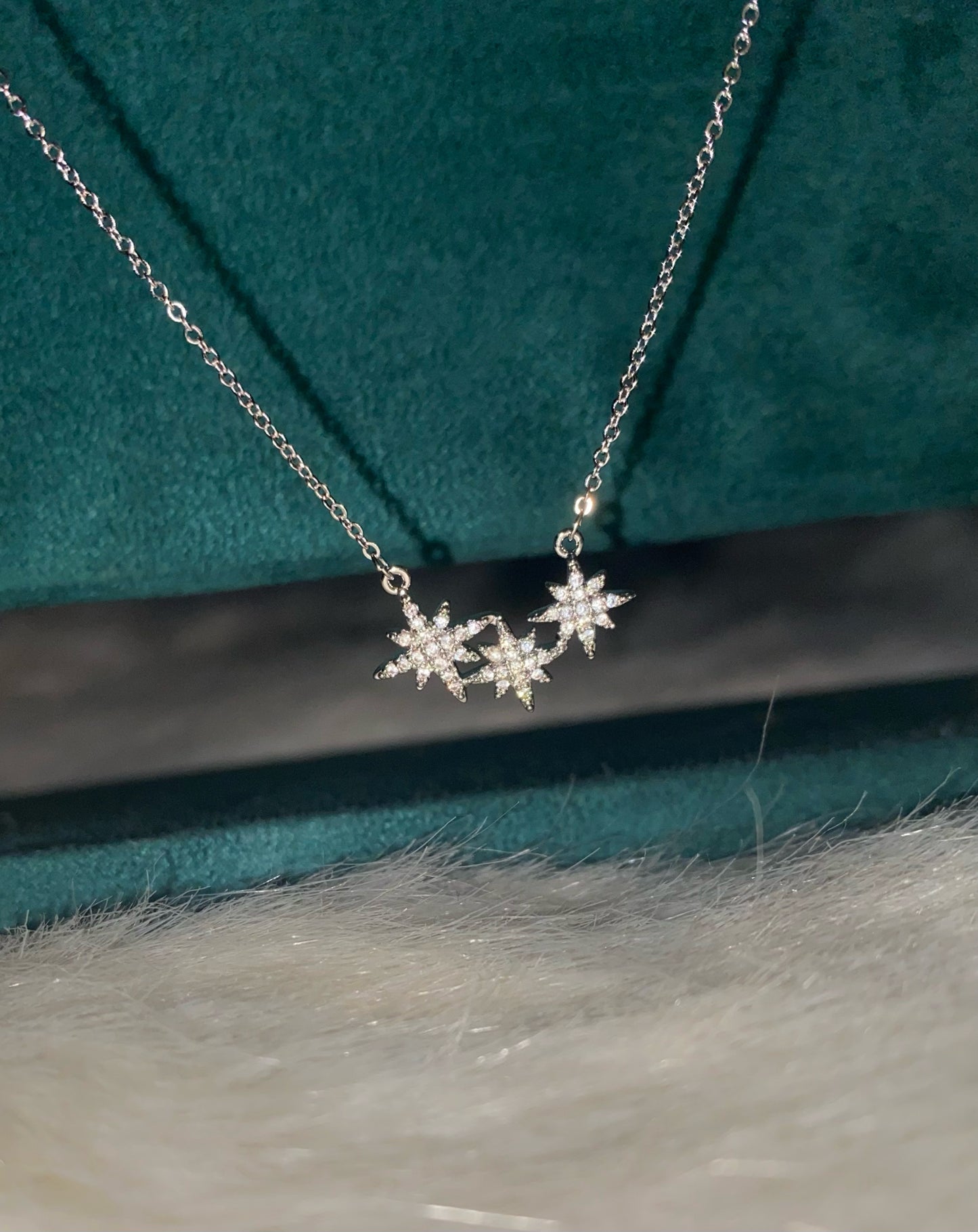 Mini Silver Stars Necklace