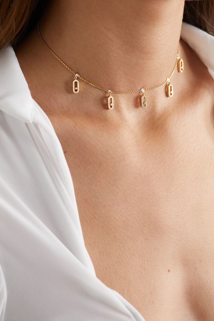 Move Choker gold Necklace
