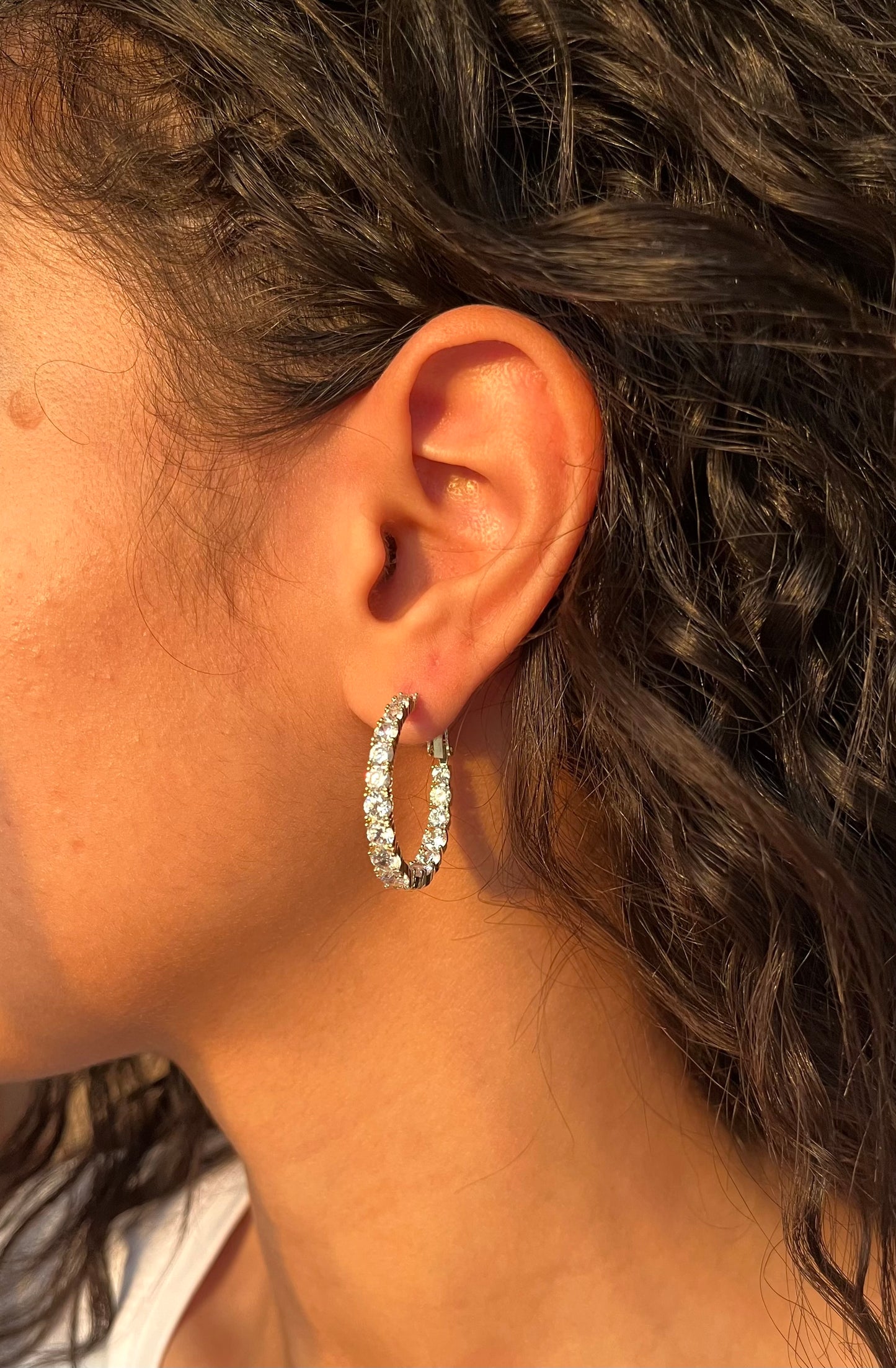 Gold Tennis Earrings