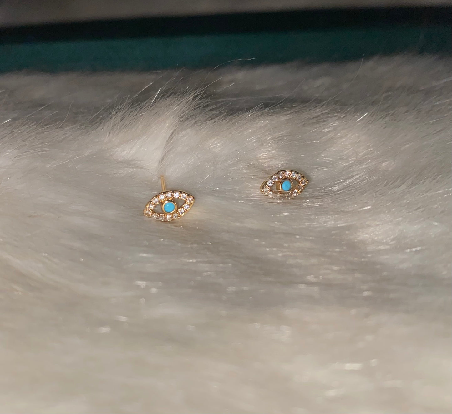 Blue Evil Eye Earrings