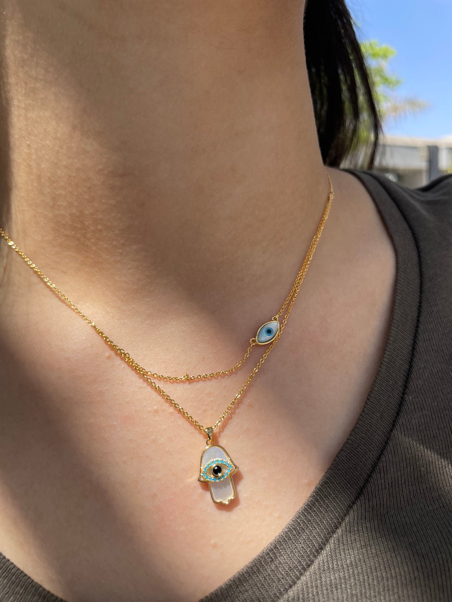 Double Evil Eye Necklace