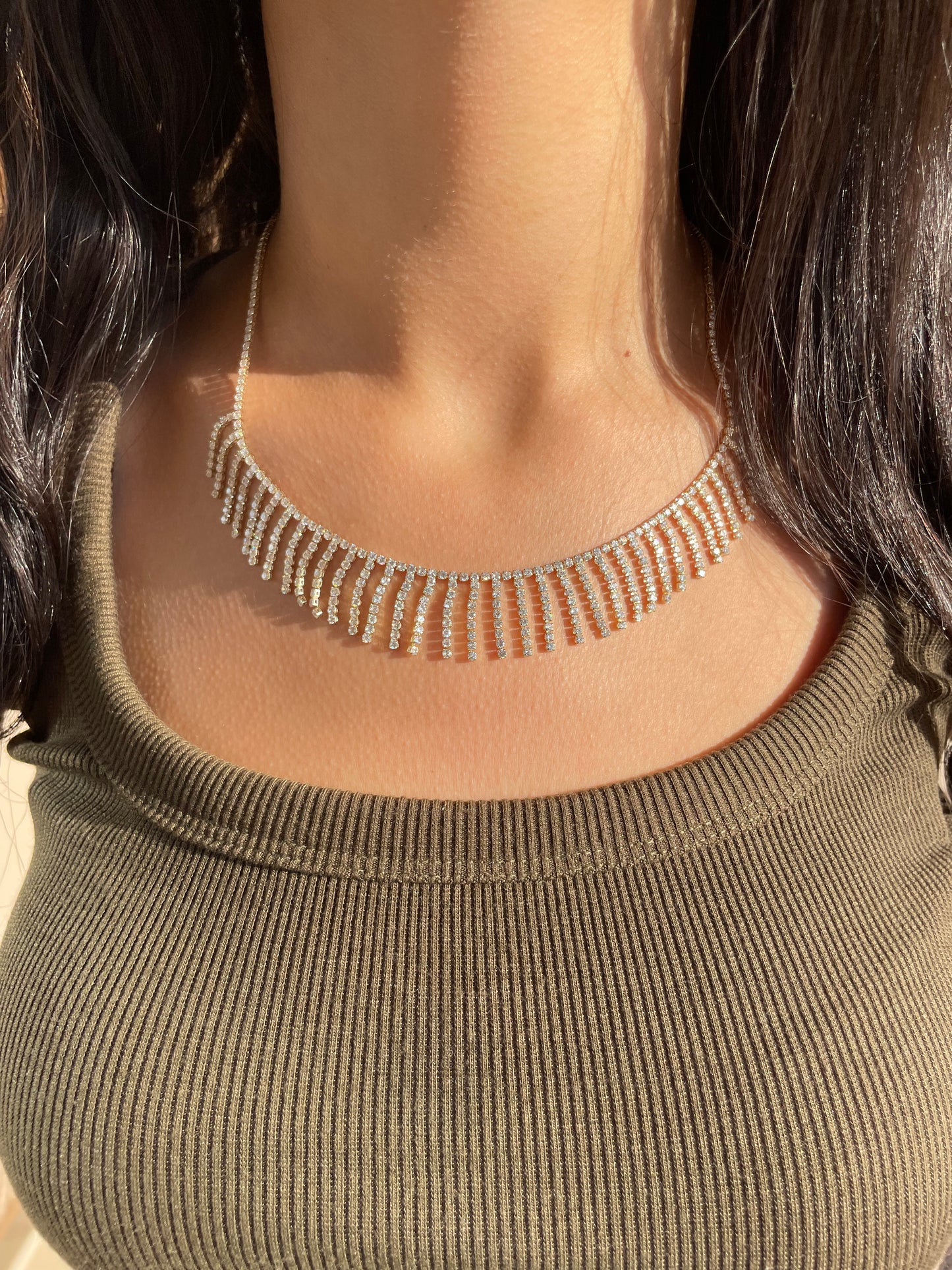 Gold Silk Threads Necklace