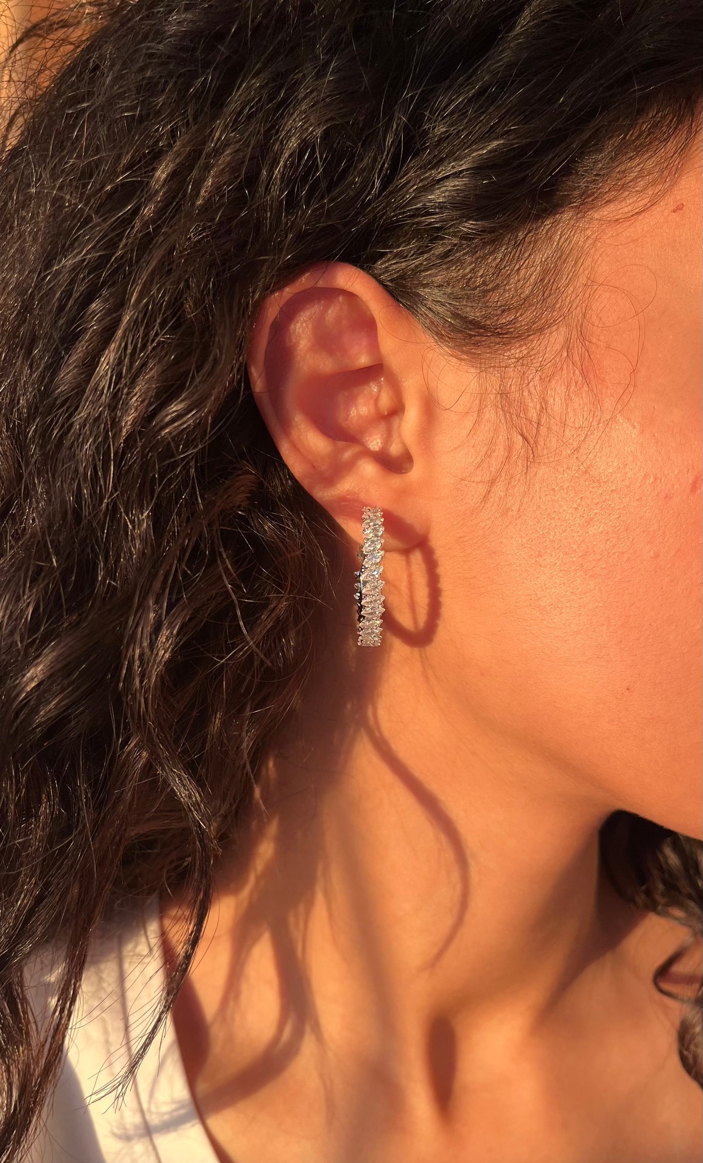 Silver Tennis Earrings