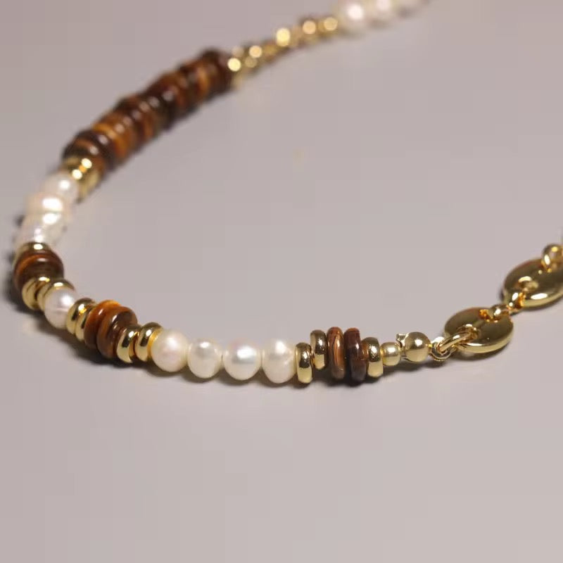Natural Brown Tiger Eye Stone necklace