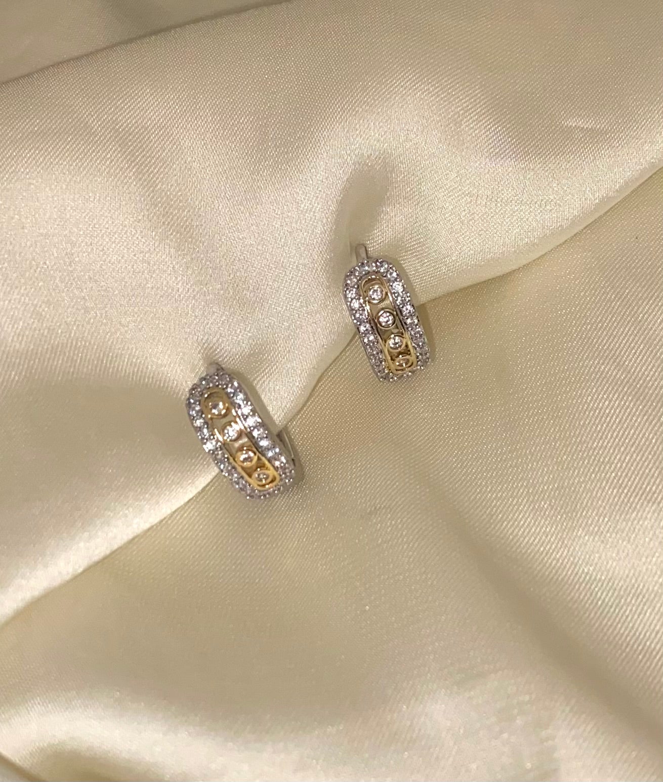 Move silverxgold Earrings