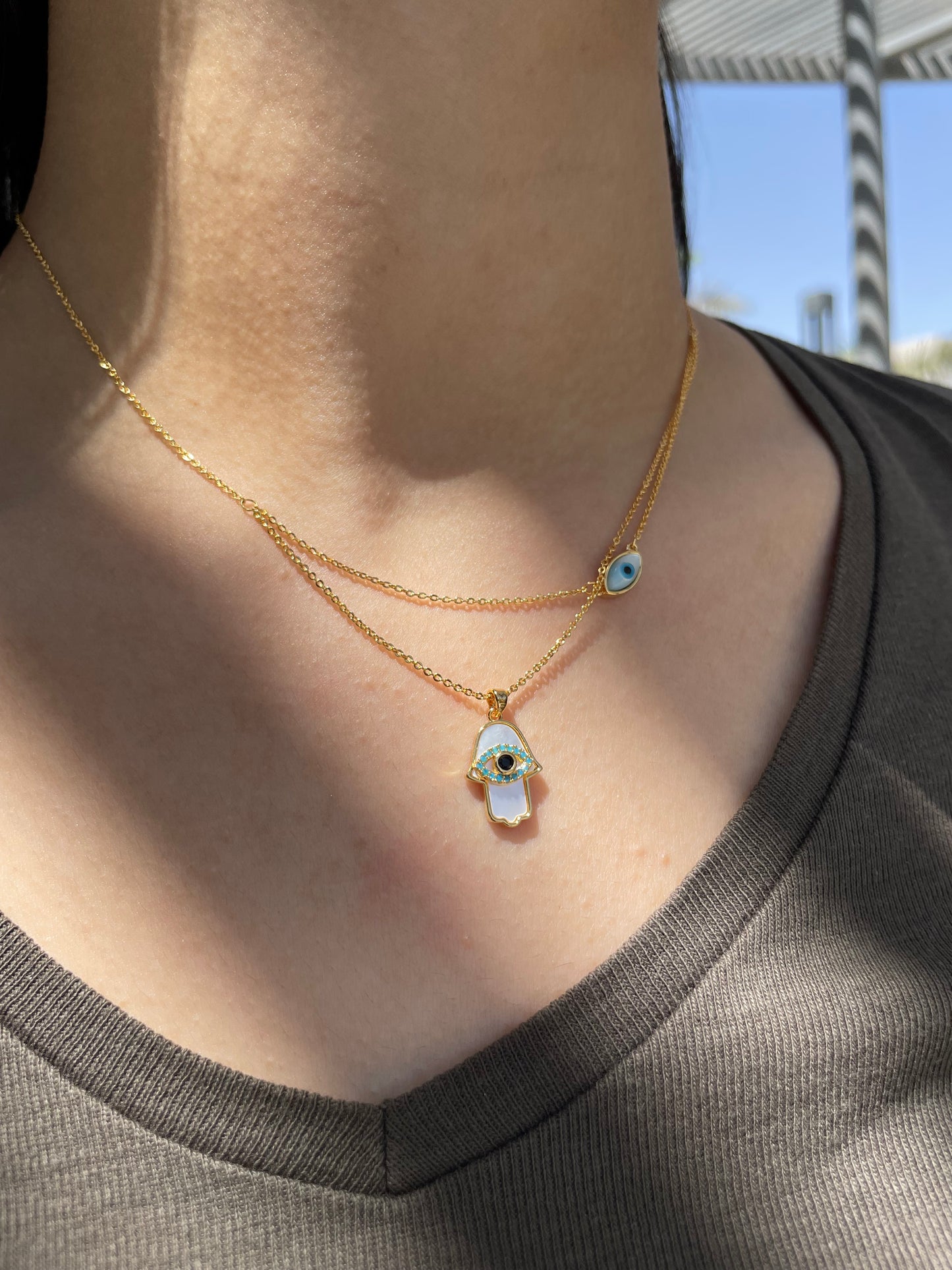 Double Evil Eye Necklace
