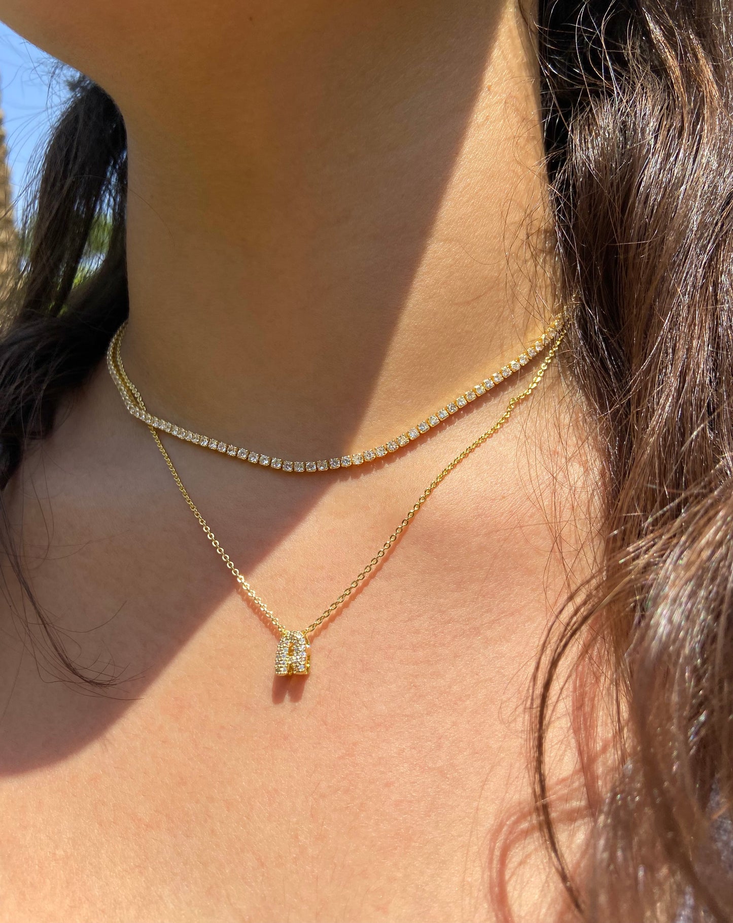 Petite Bubble Initial Necklace