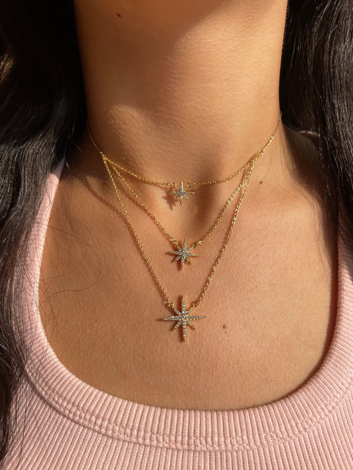Trio Starburst Necklace