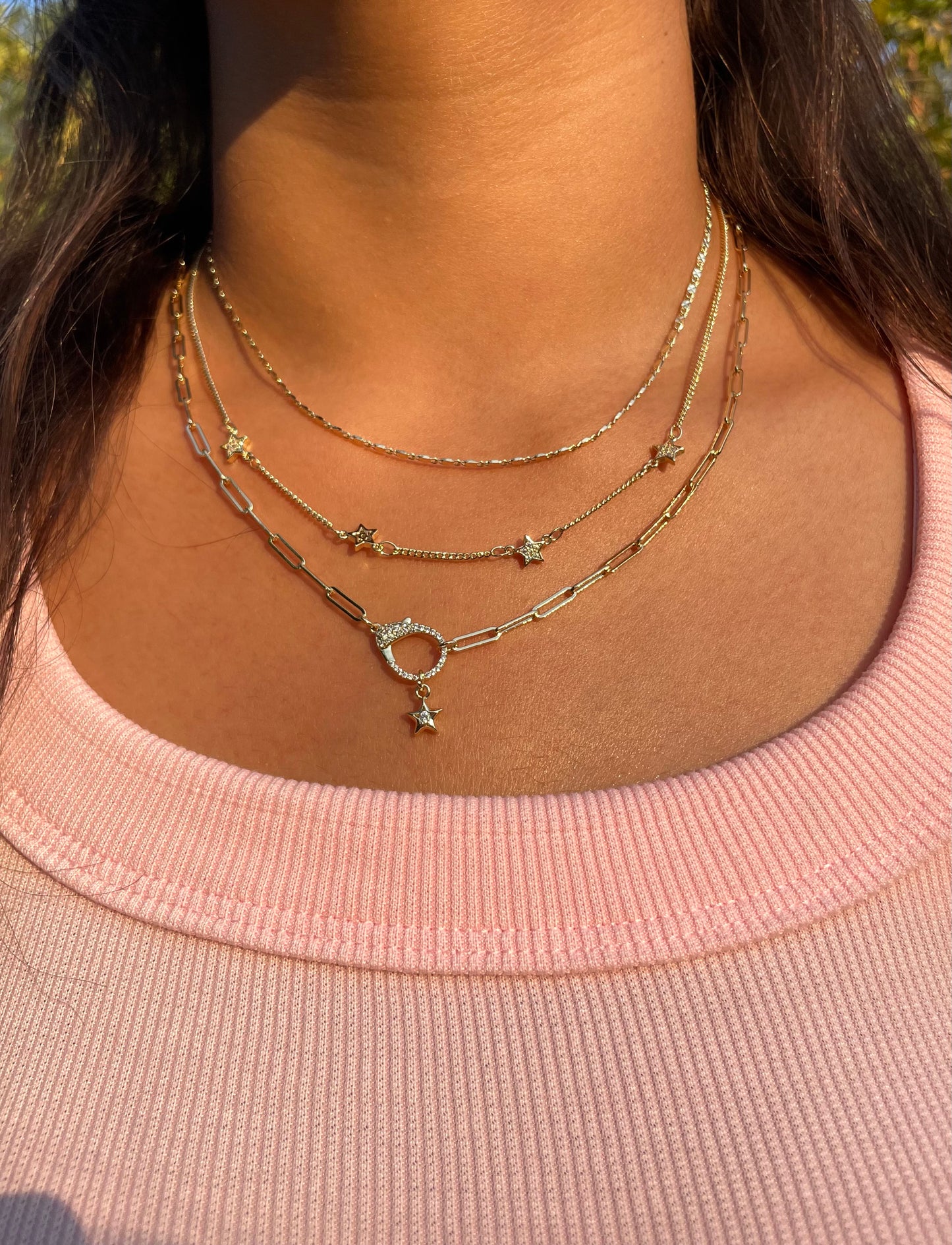Stars Lock Necklace Set