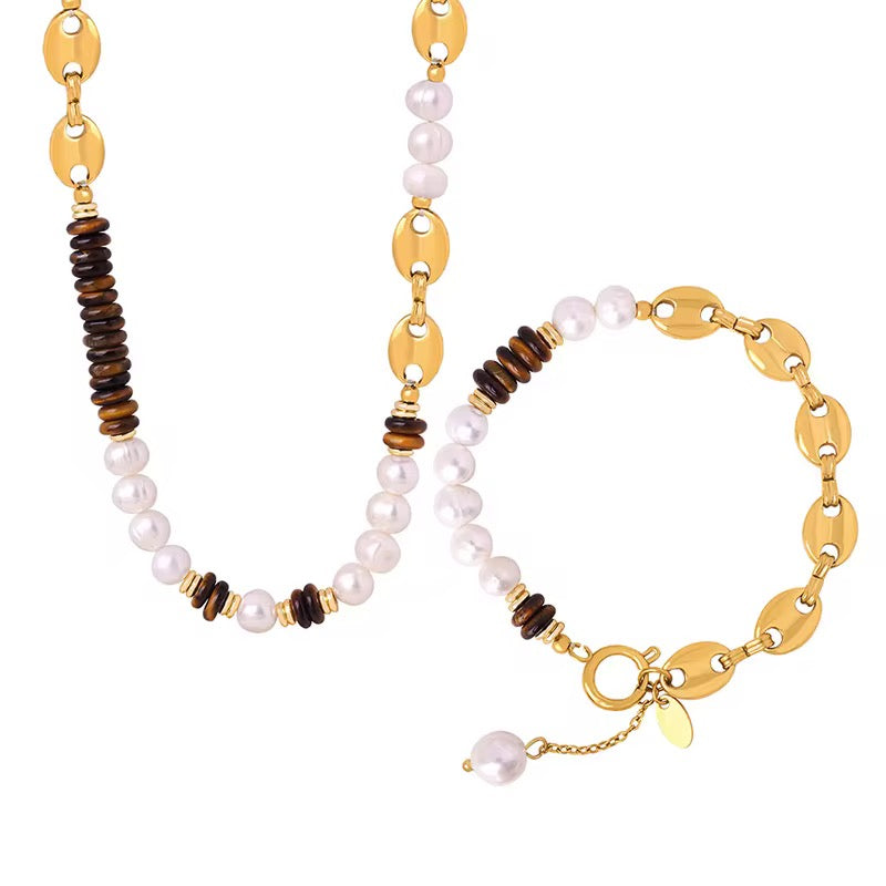 Natural Brown Tiger Eye Stone necklace