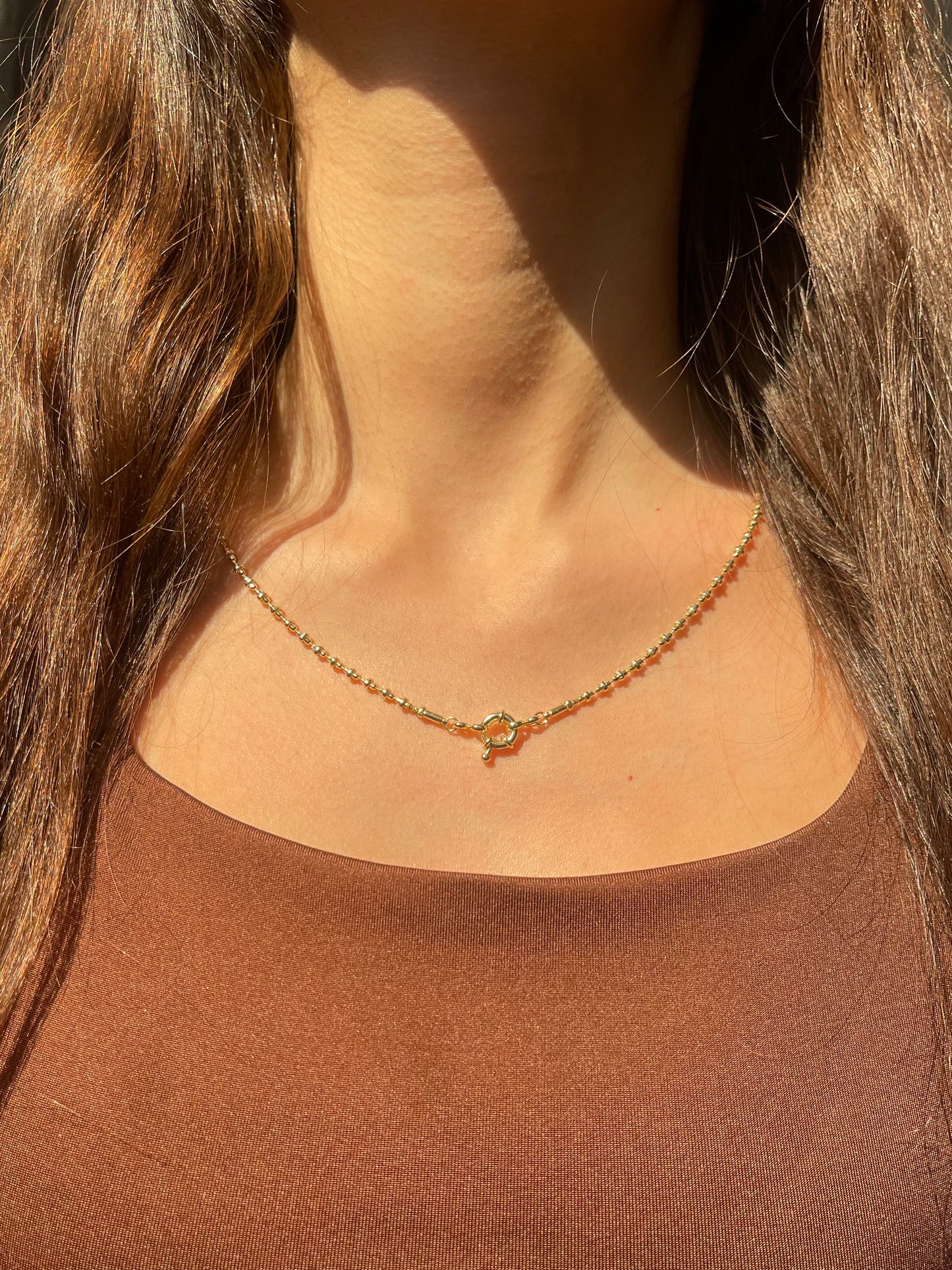 Round Lock Chain Necklace