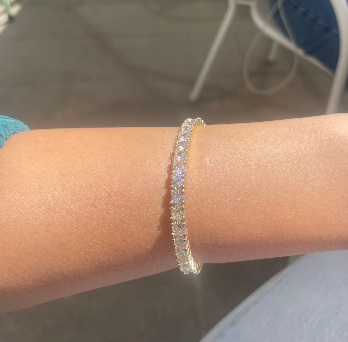 Gold Tennis Bangle