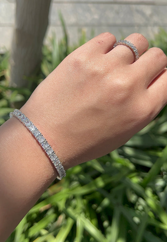 Silver Tennis bangle