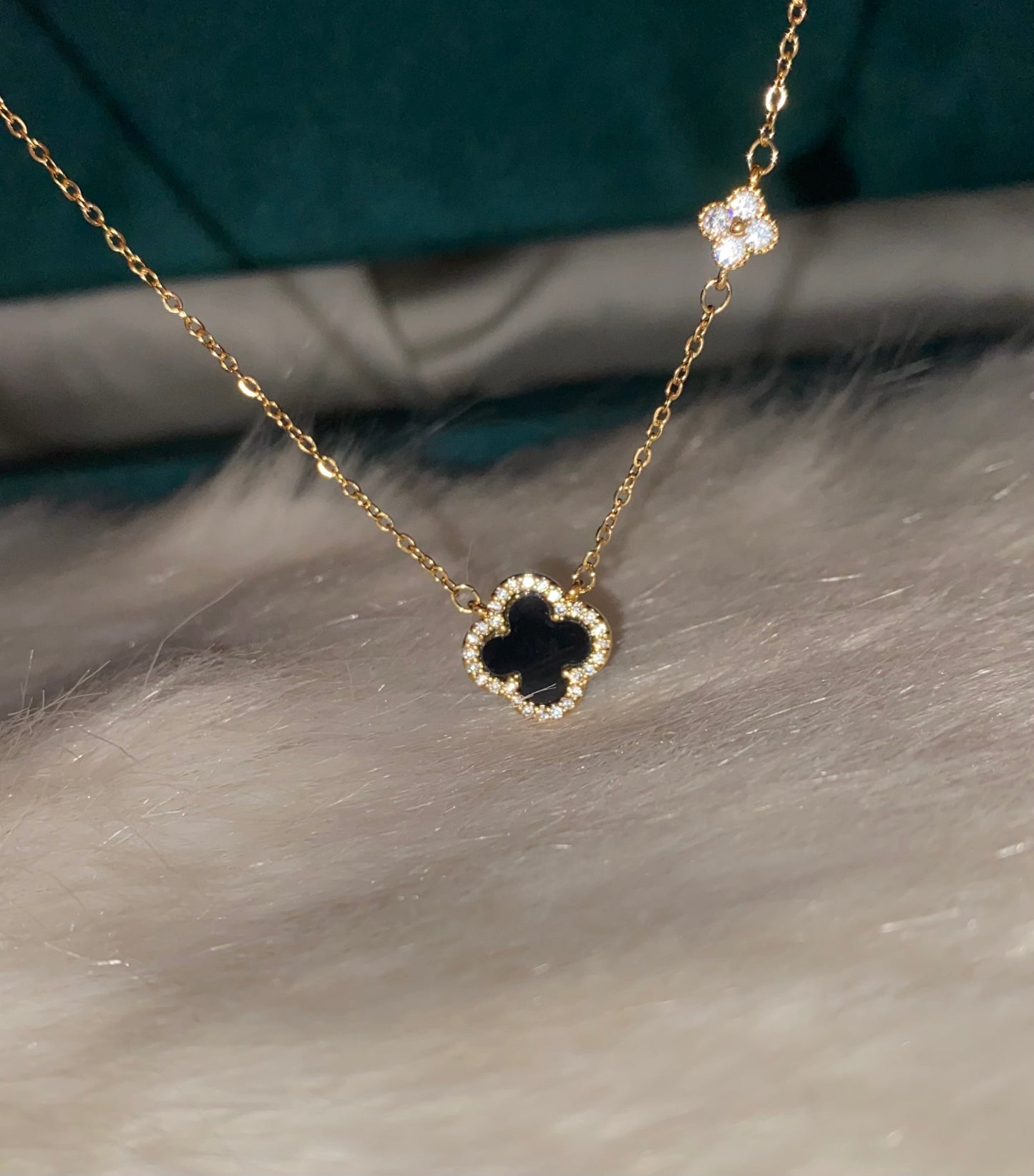 Black diamond necklace