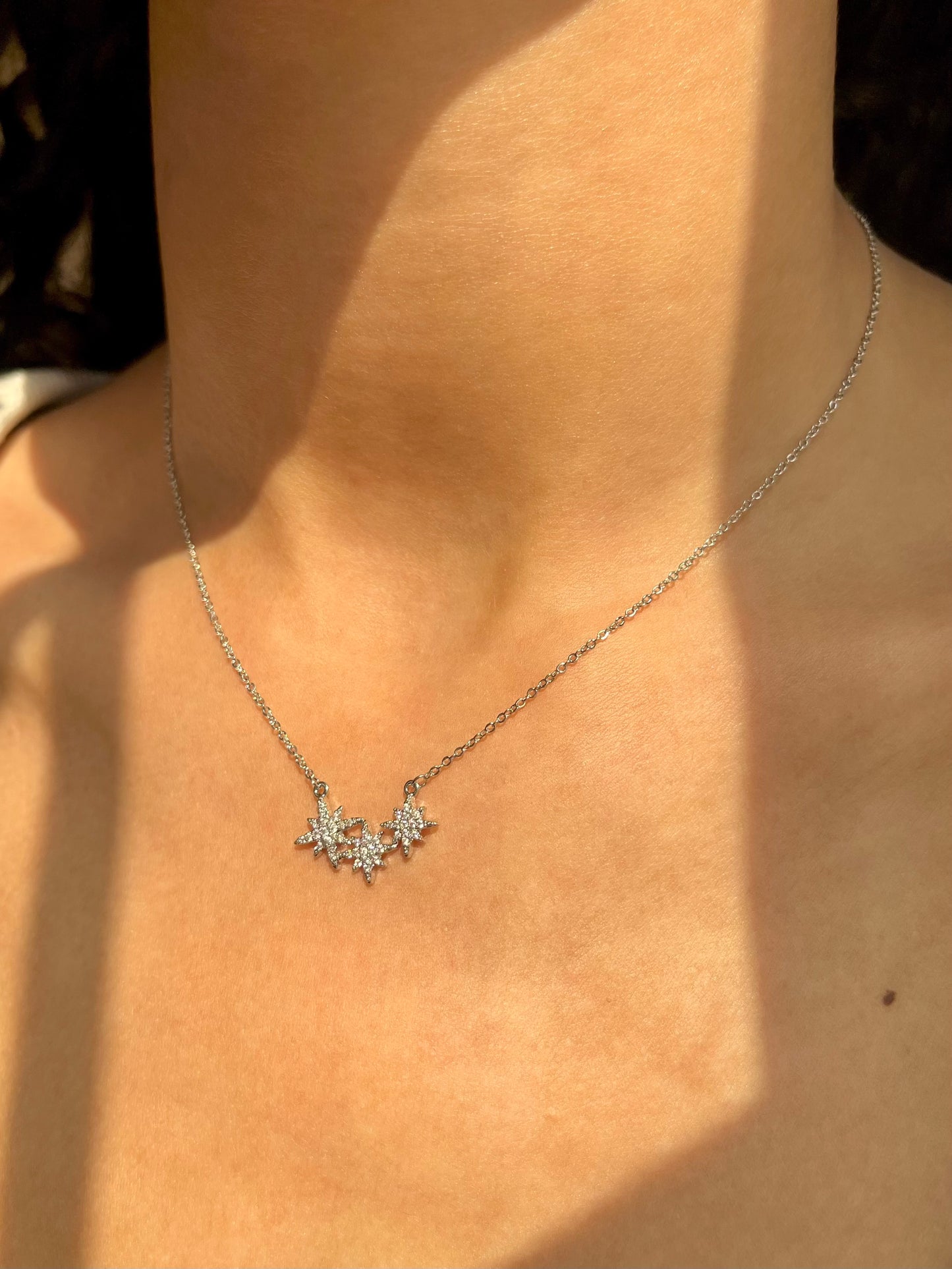 Mini Silver Stars Necklace