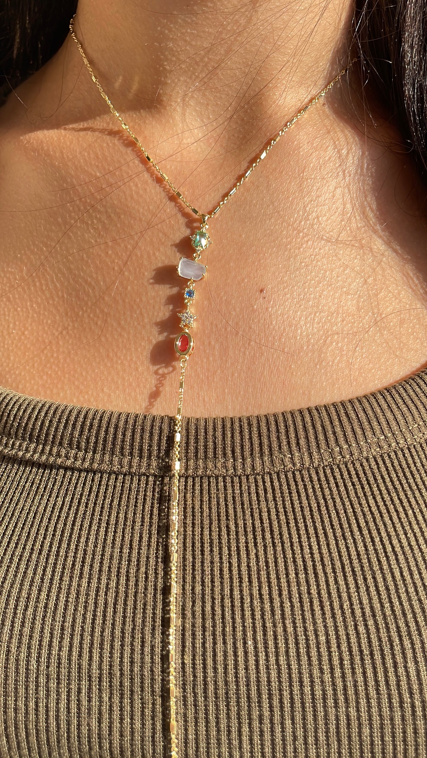 Viva Colored Drop Necklace