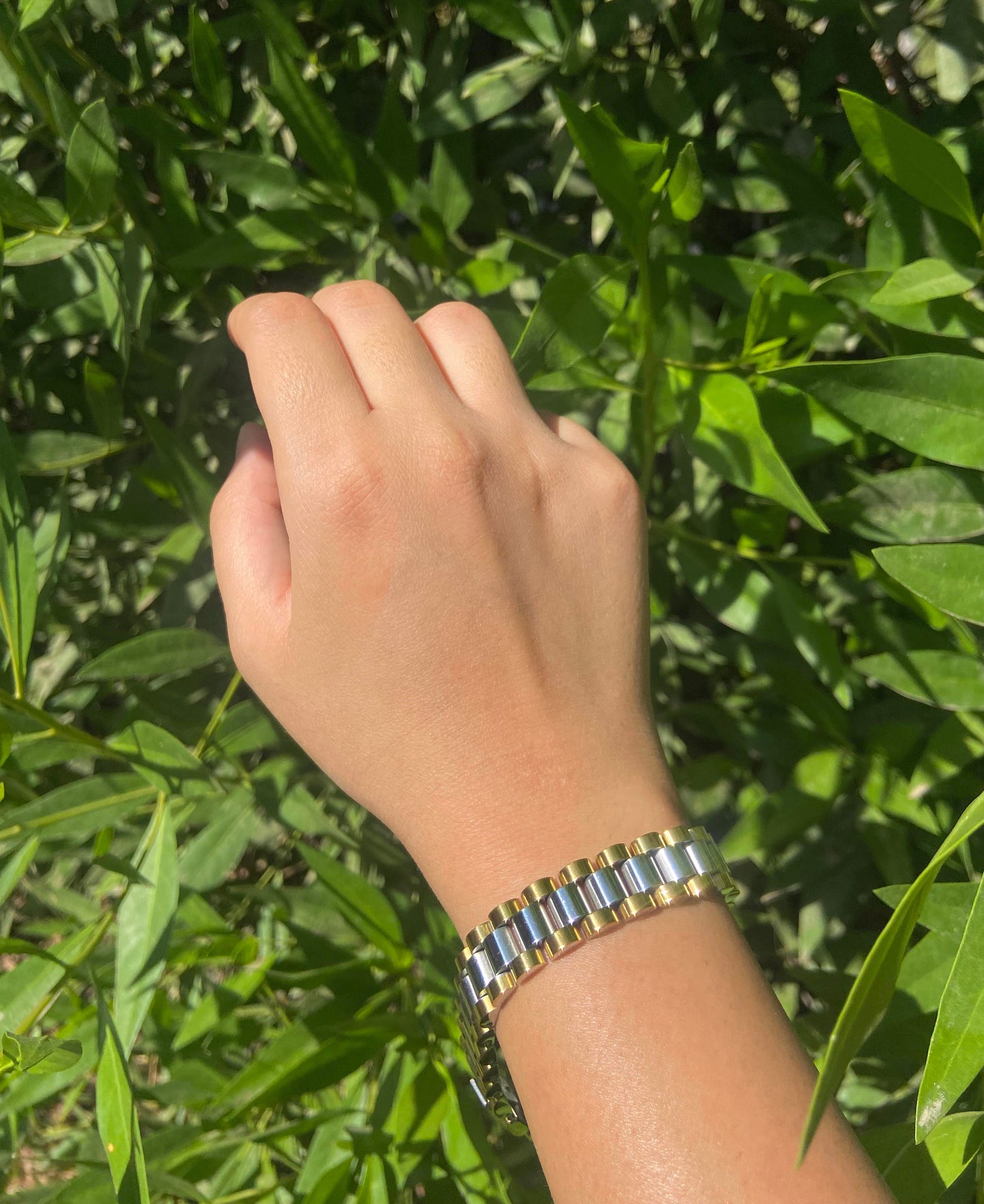 Gold x Silver Watch Bracelet