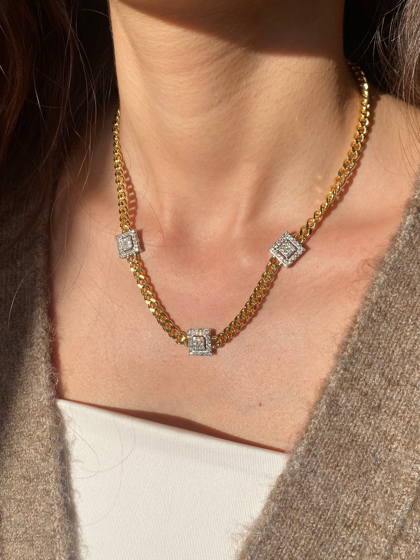 Rectangle Chain Necklace