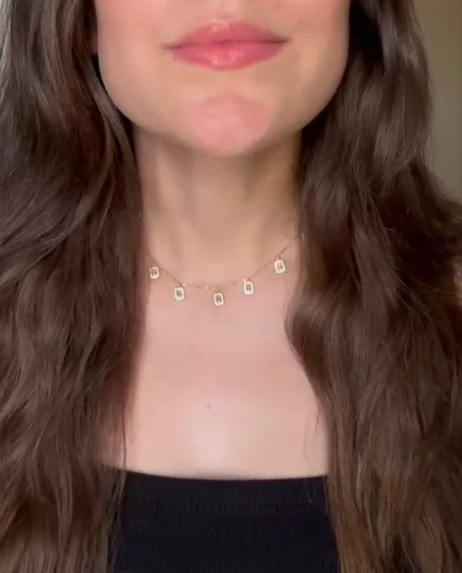 Baguette Gold Necklace