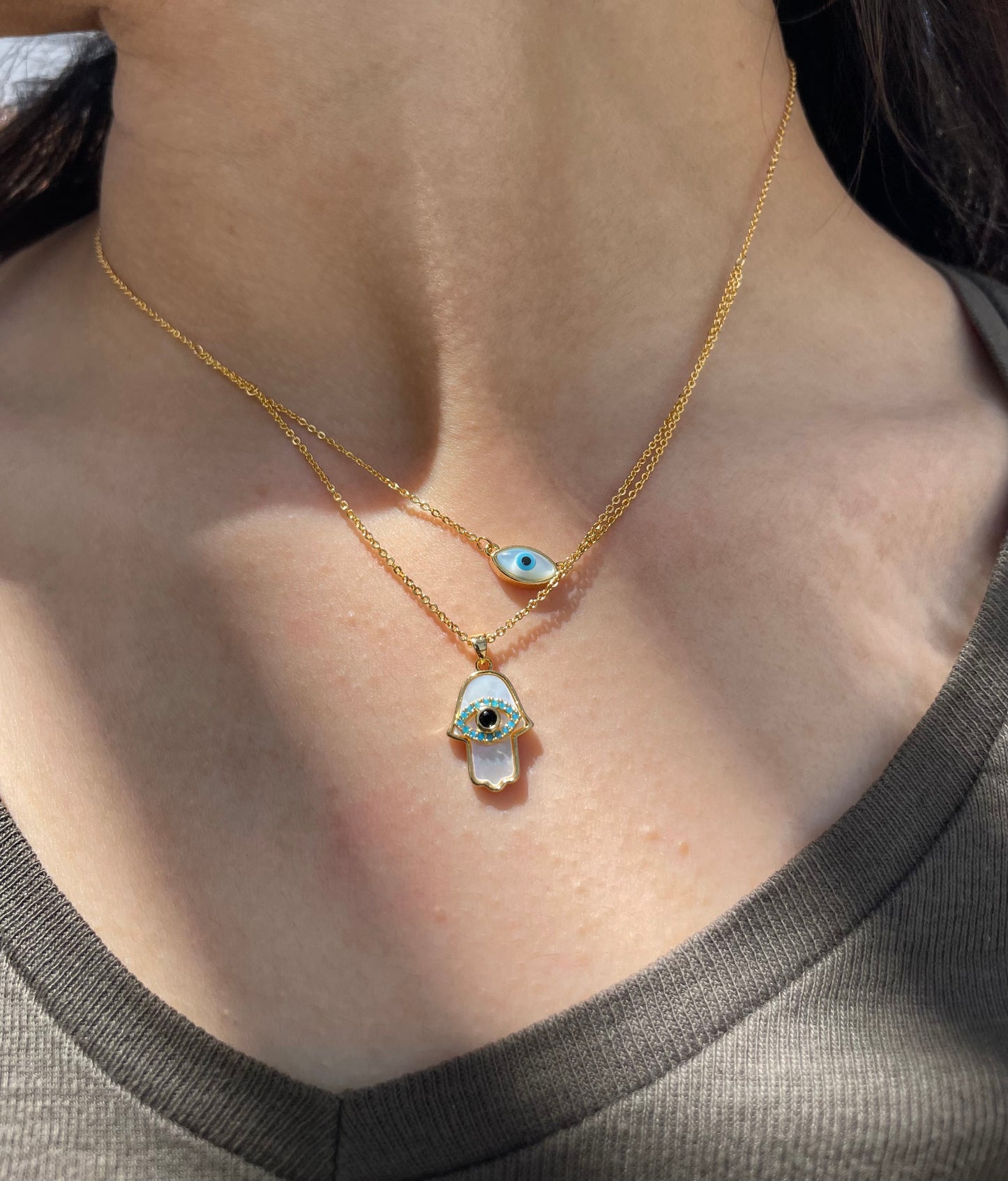 Double Evil Eye Necklace