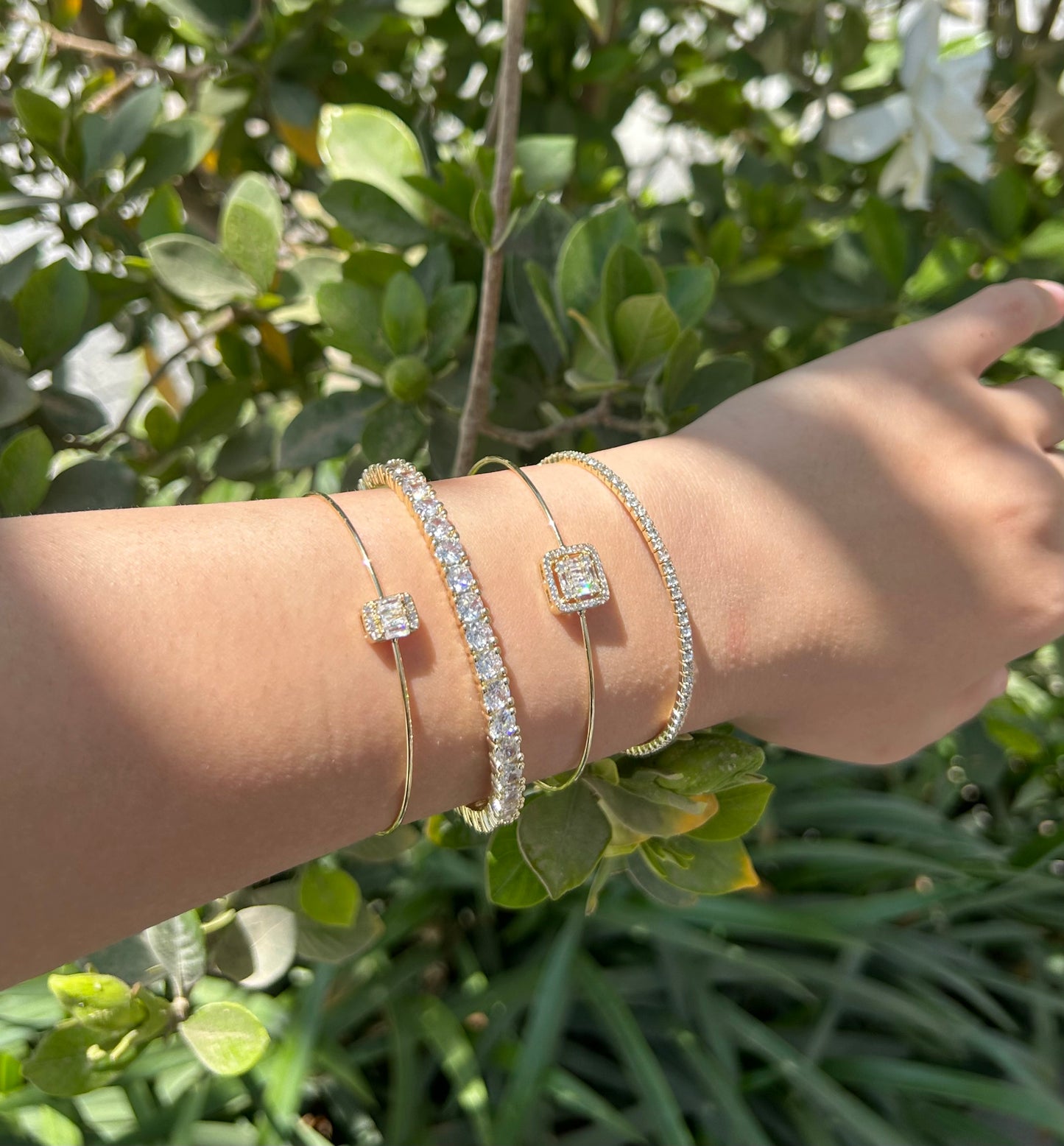 Gold Tennis Bangle