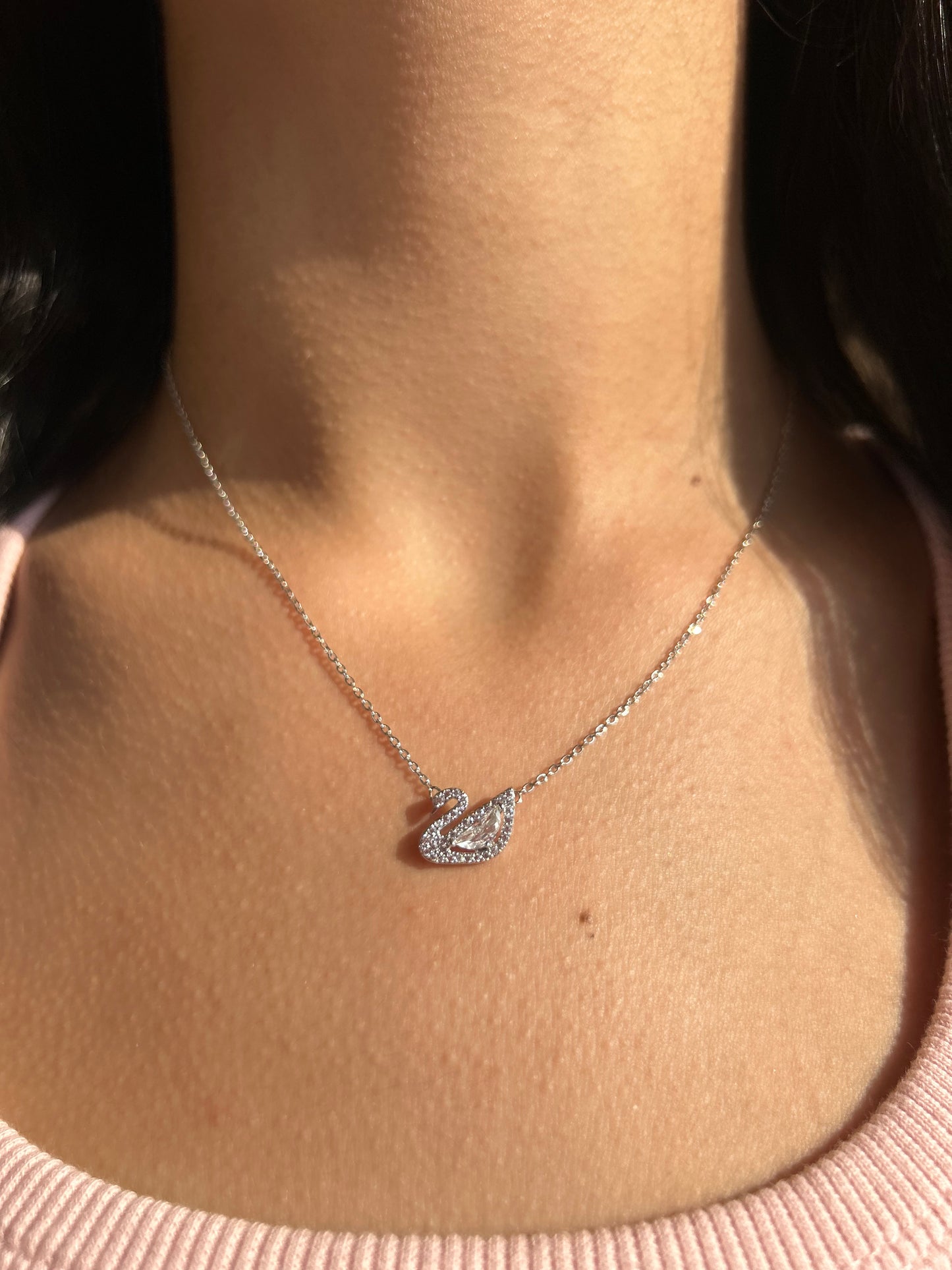 Silver Swan Necklace