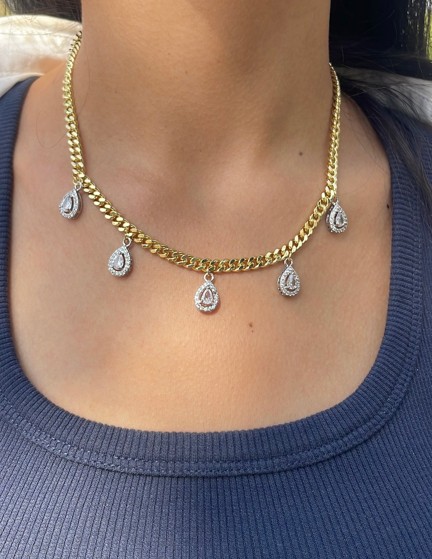Pear Chain Pendant Necklace