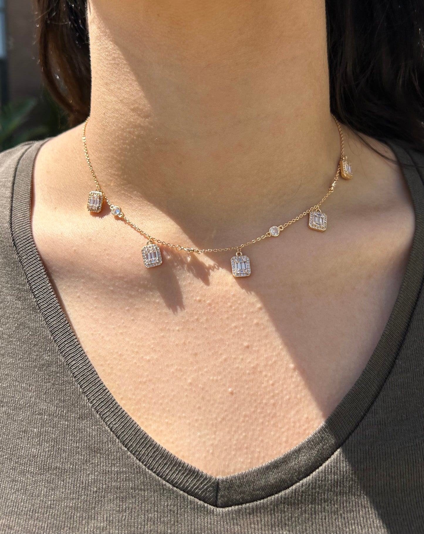 Baguette Diamond Choker